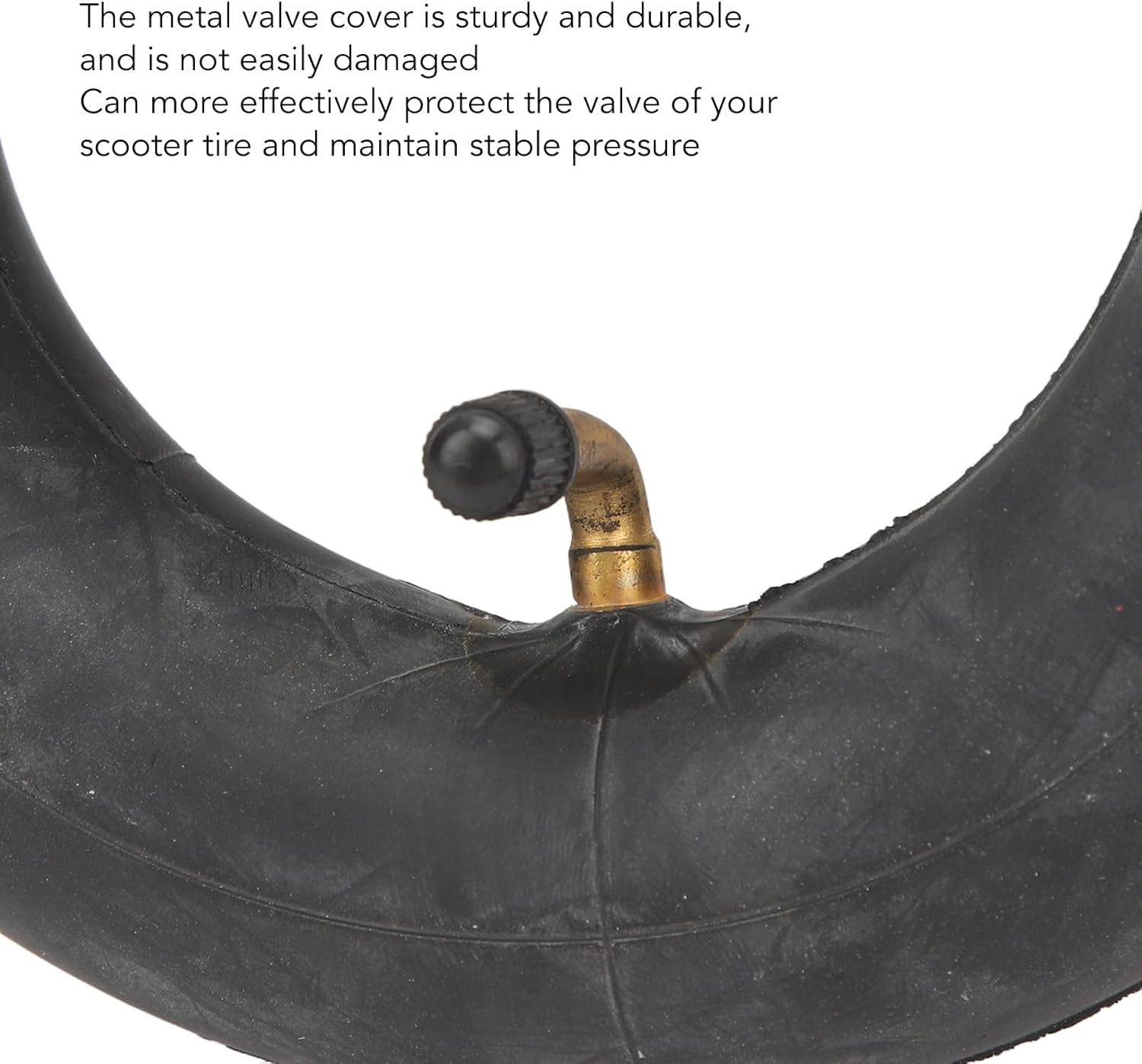 200X50 Inner Tubes, 8 Inch Electric Scooter Tire Tube with Bent Valve Stem, Wear Resistant Rubber Thickened Scooter Tube Replacement, Easy to Install, Firmly Connected (90 Degree image number 1