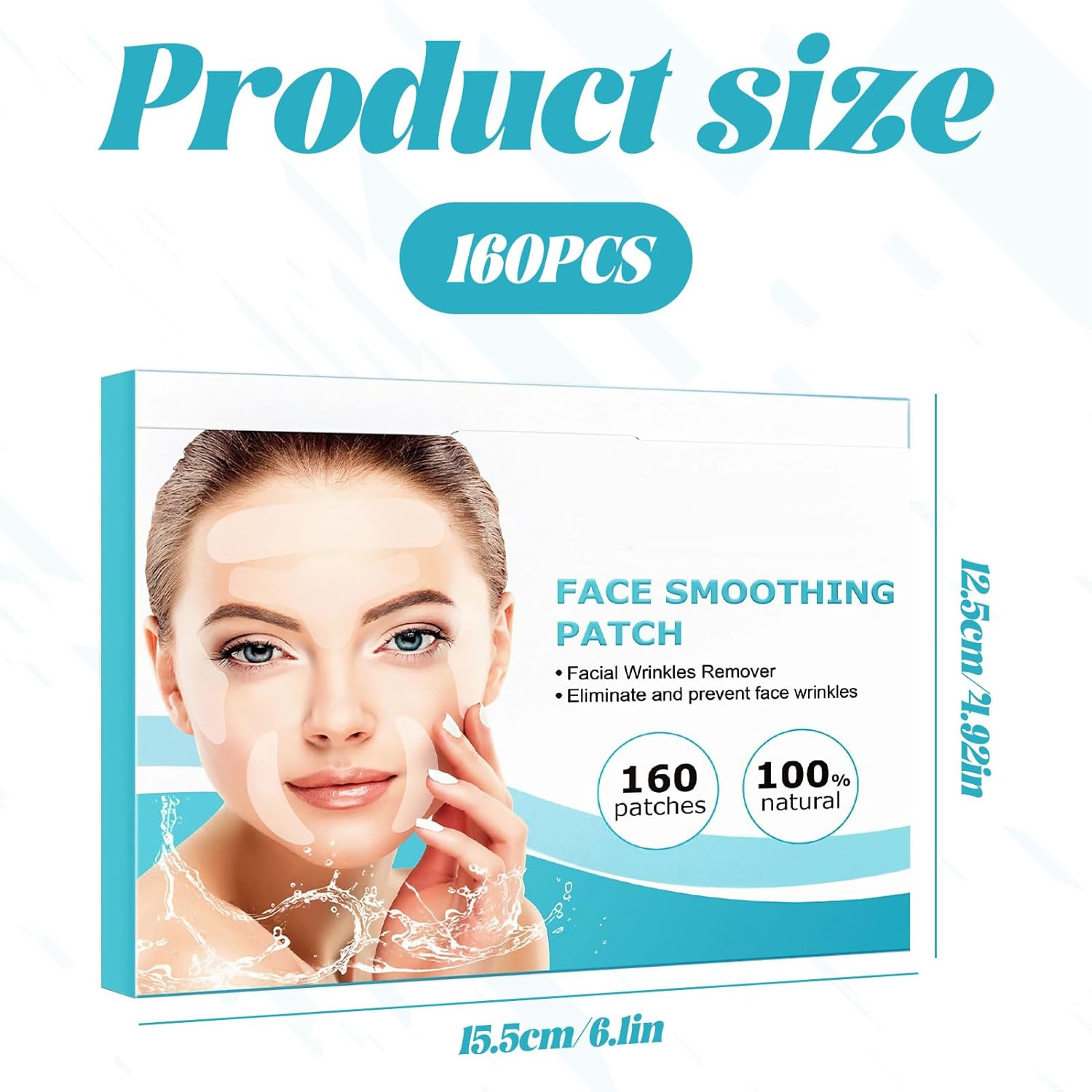 Face Tape for Wrinkles, Silicone Wrinkle Patches, Wrinkles Schminkles, Reusable Face Tape for Reducing Forehead Eye, Mouth or Forehead Wrinkles, anti Wrinkle Patches for Face Overnight Prevention image number 4