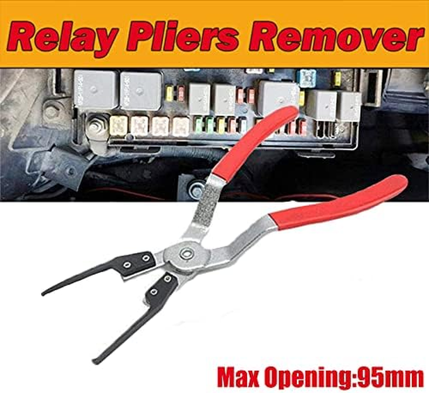 Tophomer Relay Fuse Puller, Professional Automotive Relay Disassembly Clamp Removal Pliers for Auto Repair Shop and DIY image number 1