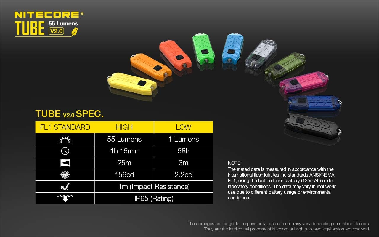 Nitecore Unisex Tube V2 Schl&uuml;sselanh&auml;nger Licht