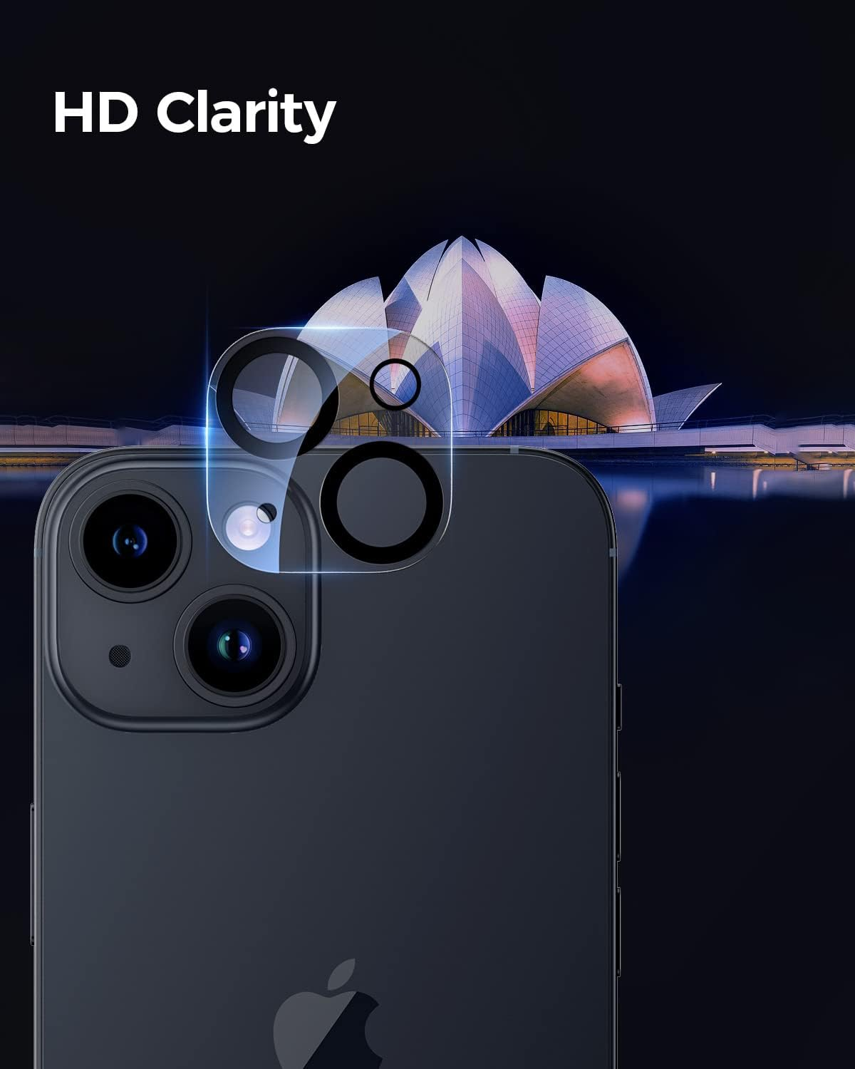 Giftorld [3 Pack Camera Lens Protector for Iphone 15/15 Plus,9H Tempered Glass,Anti-Scratch,Case Friendly,Night Circle,No-Bubble HD Clarity,Full Cover image number 5