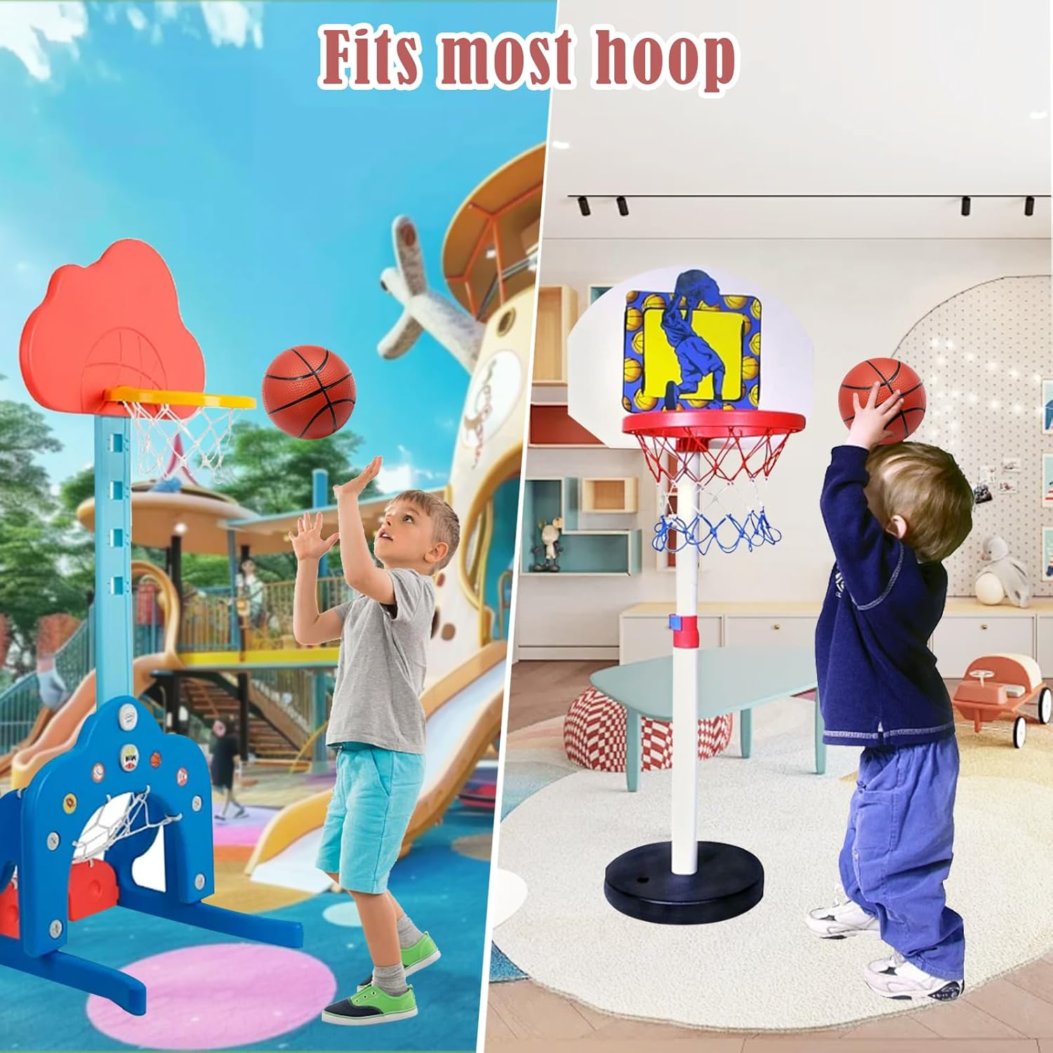 Coriver Mini Basketball Small Inflatable Basketball with Pump, 14 Cm Pool Balls, Beach Balls for Party, Indoor, Outdoor Game, Sports Game for Children and Adults image number 4