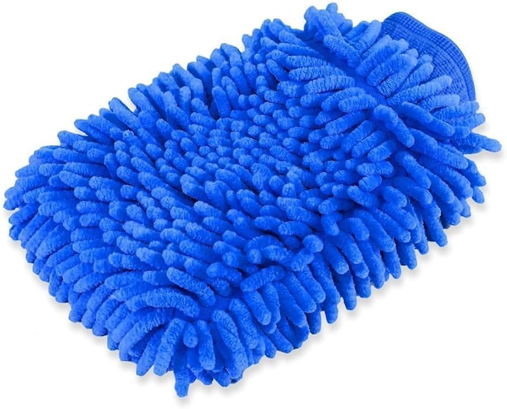 House Cleaning and Car Wash Mitts, Home Dusting Microfiber Gloves, Washing Clean Faster (Green/Blue, One Size) image number 2