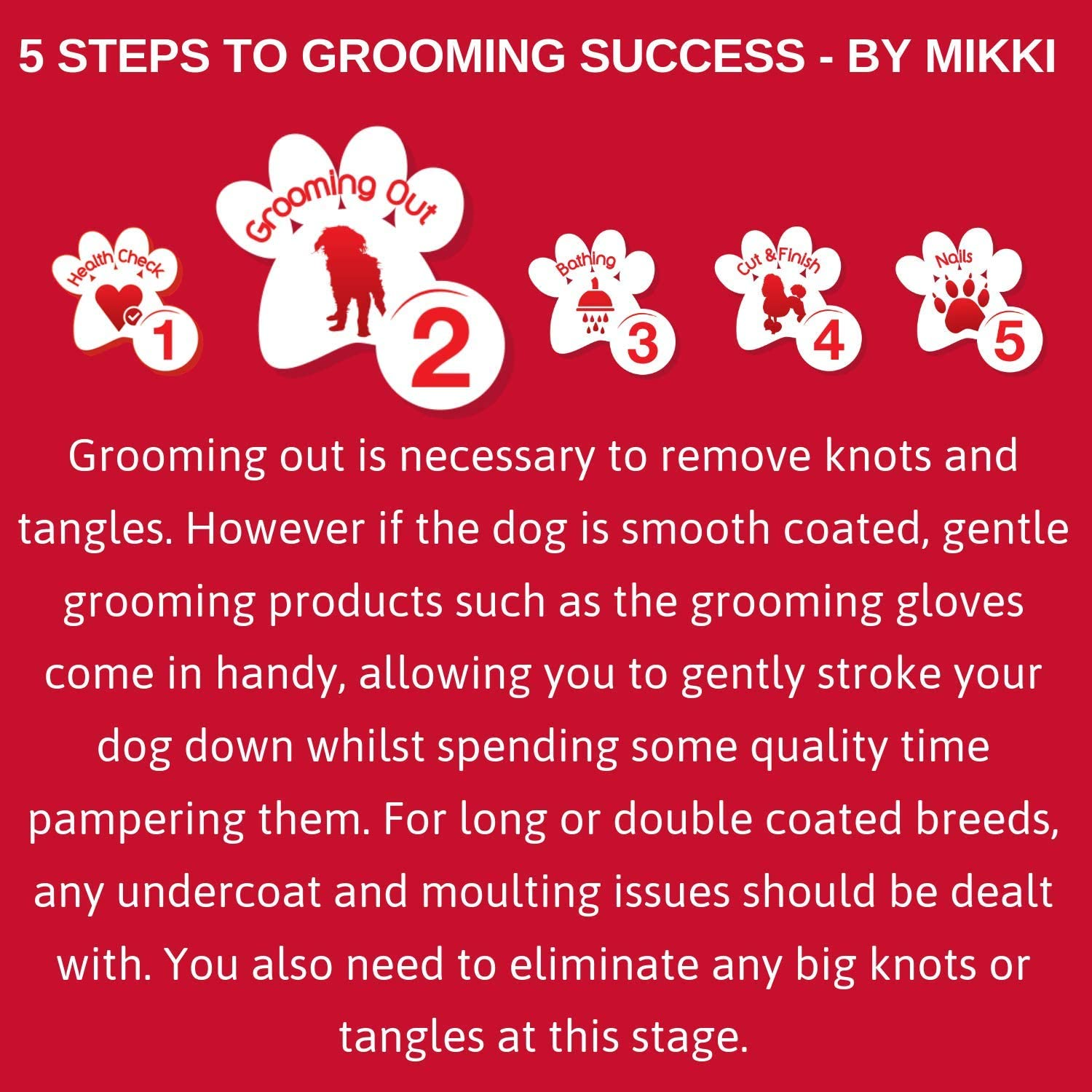 Mikki Dog, Puppy, Cat Grooming Massage Slicker Brush - Gentle, Relaxing Grooming - Large image number 5