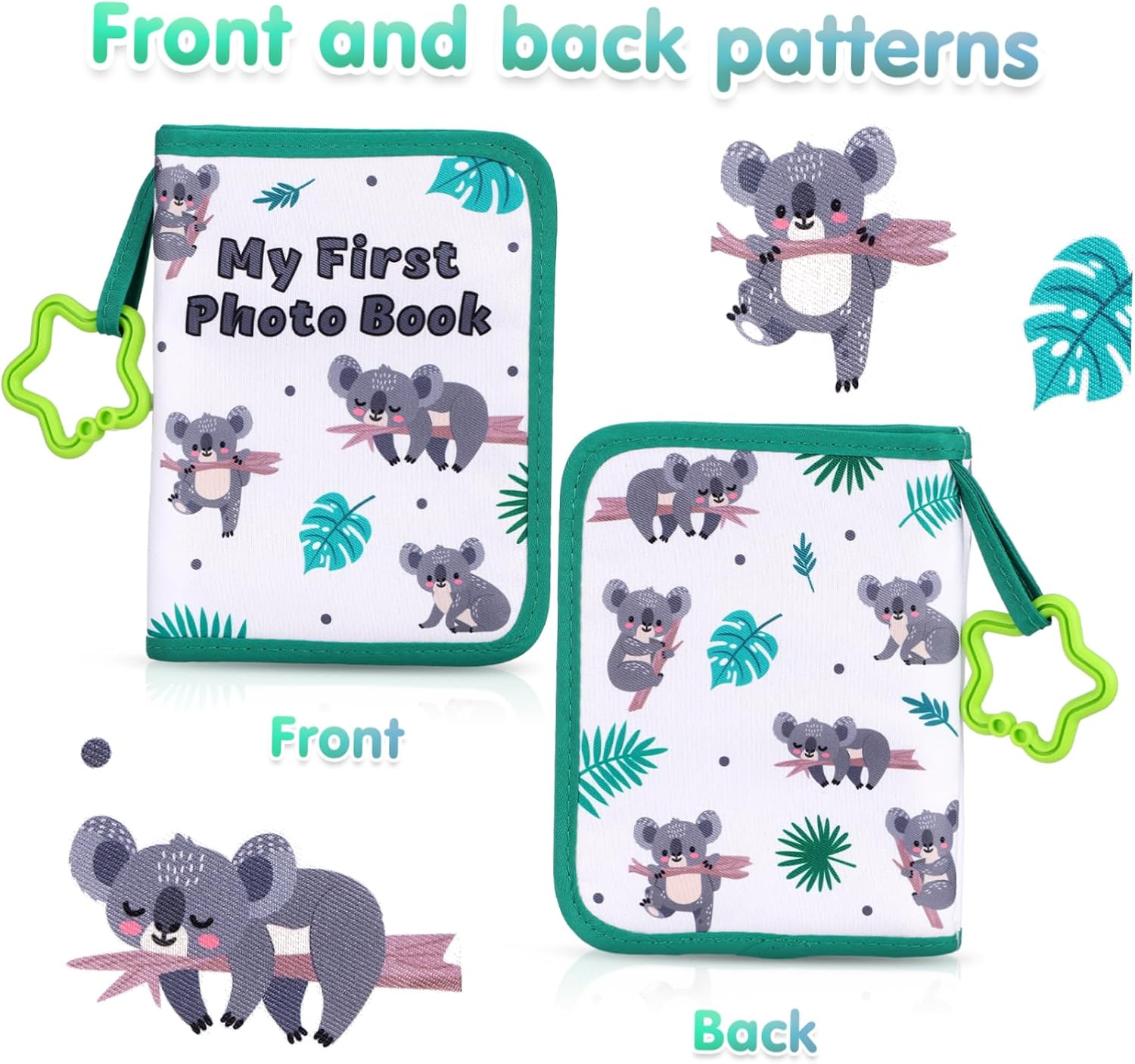 Cloth Photo Album Portable Growth Record Book for Boys Girls Lightweight Decorative Keepsake for Family Photos Stickers for Newborns