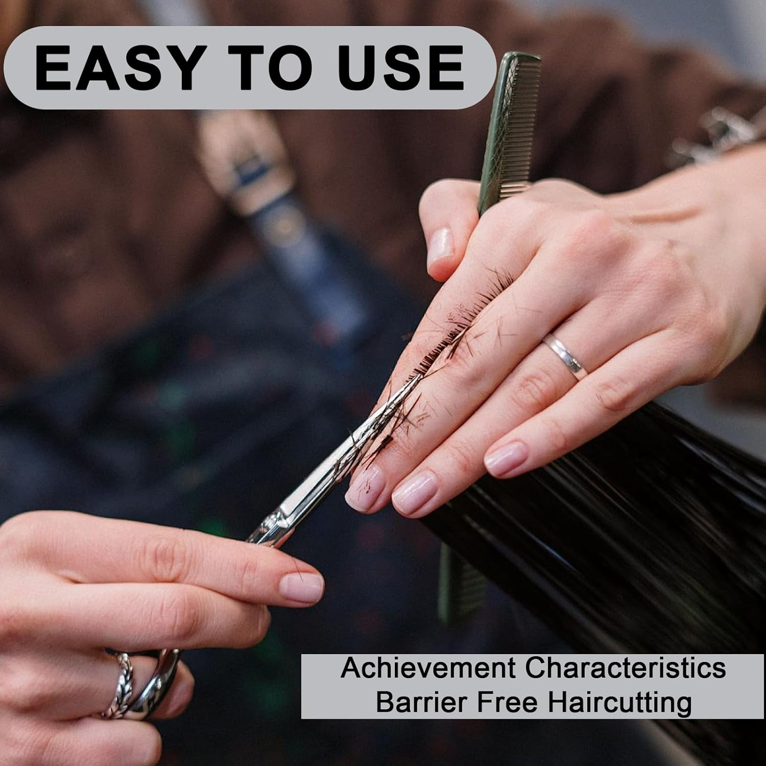 Hairdressing Scissors, Professional Hair Cutting Scissors, Scissors Hair Cutting with Comb and Leather Case, Hair Scissors, Rustproof, Hair Scissors for Men, Women image number 3