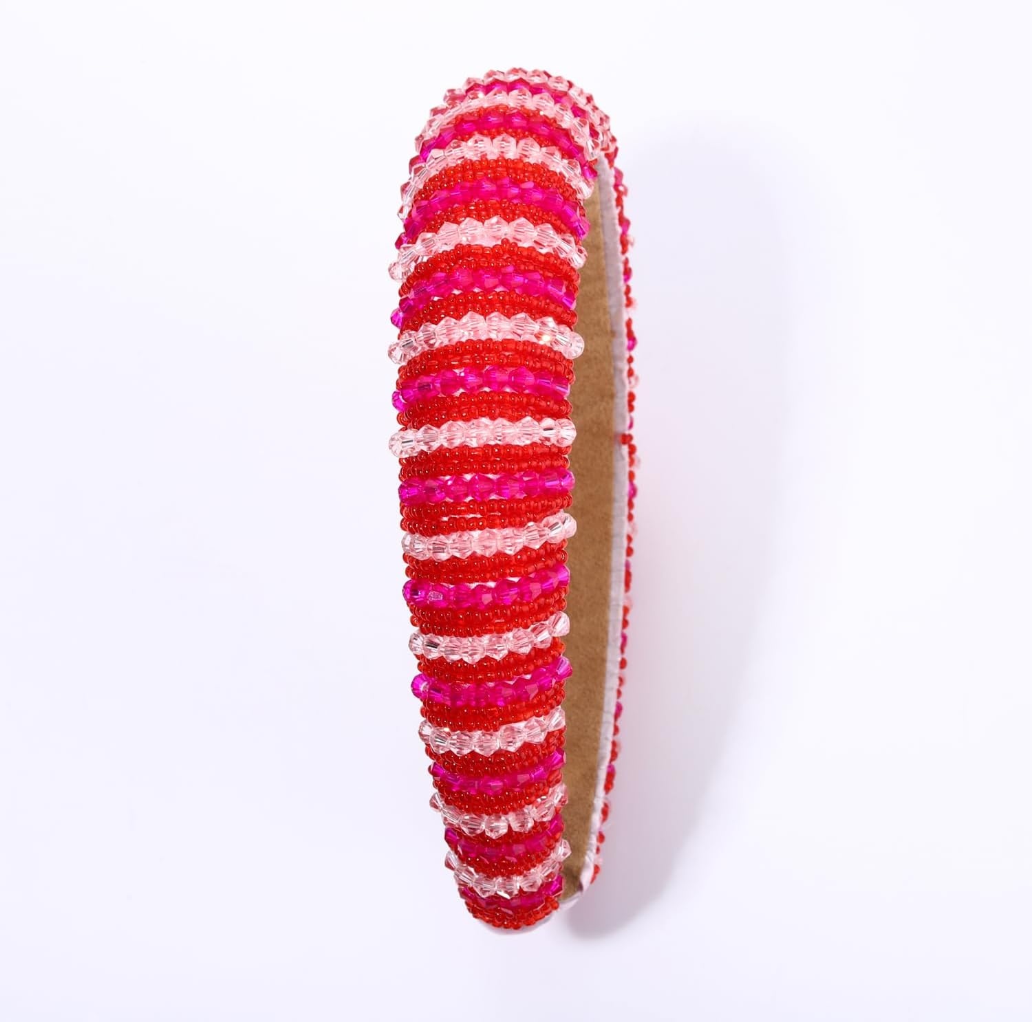 NVENF Valentine'S Day Headbands Crystal Rhinestone Padded Headbands for Women Beaded Crystal Embellished Velvet Headband Valentine'S Day Hair Accessory Gifts (Valentine'S 1) - Fall Color image number 2