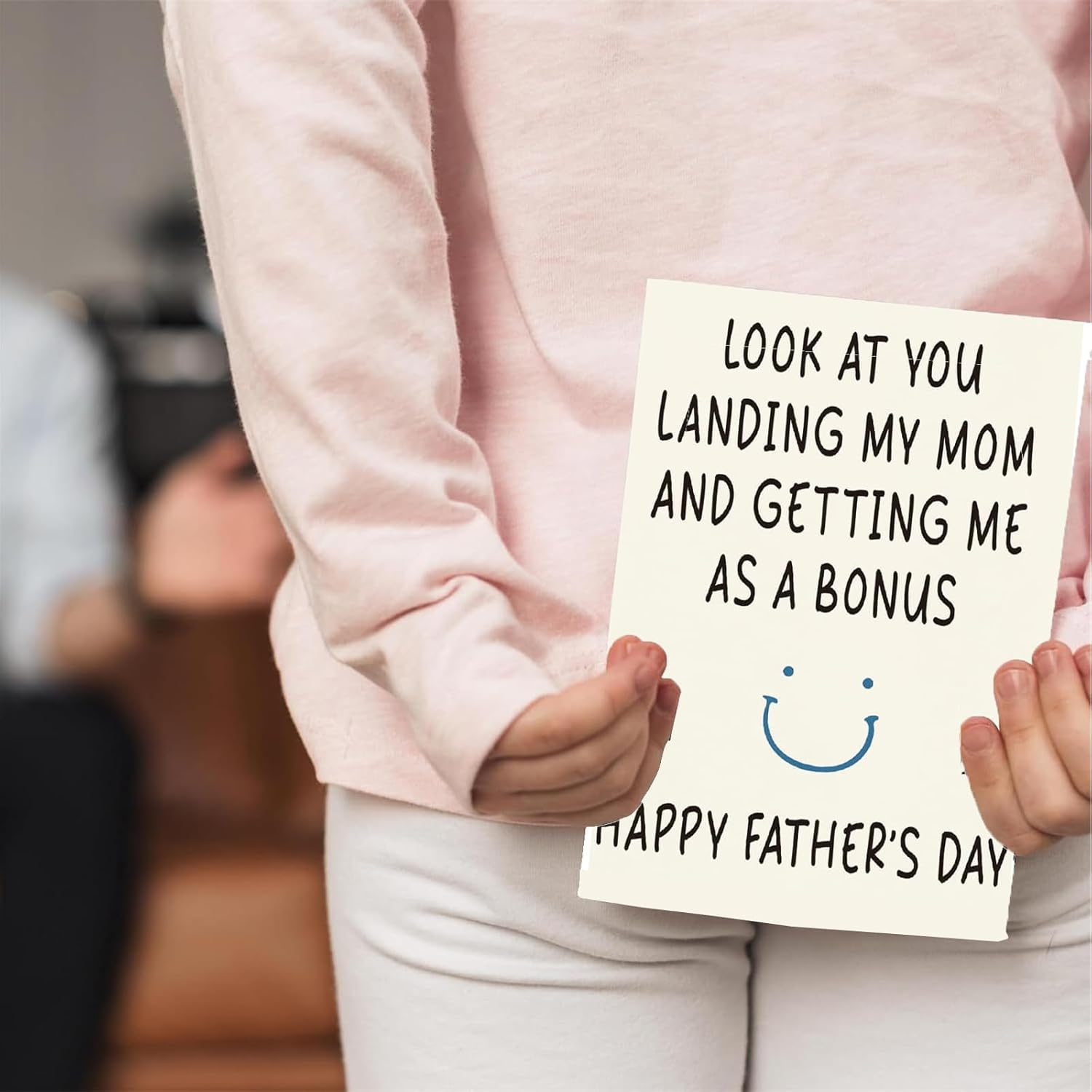 Funny Father&rsquo;S Day Card & Gifts from Daughter or Son "Look at You Landing My Mom" Bonus Kid Design Father&rsquo;S Day Gift Father'S Day Decorations image number 4