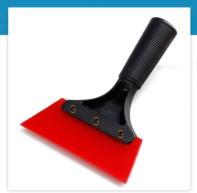 Silicone Rubber Squeegee for Glass, Mirror, Shower, Auto, Car Windows (Red, 13Cm) image number 4