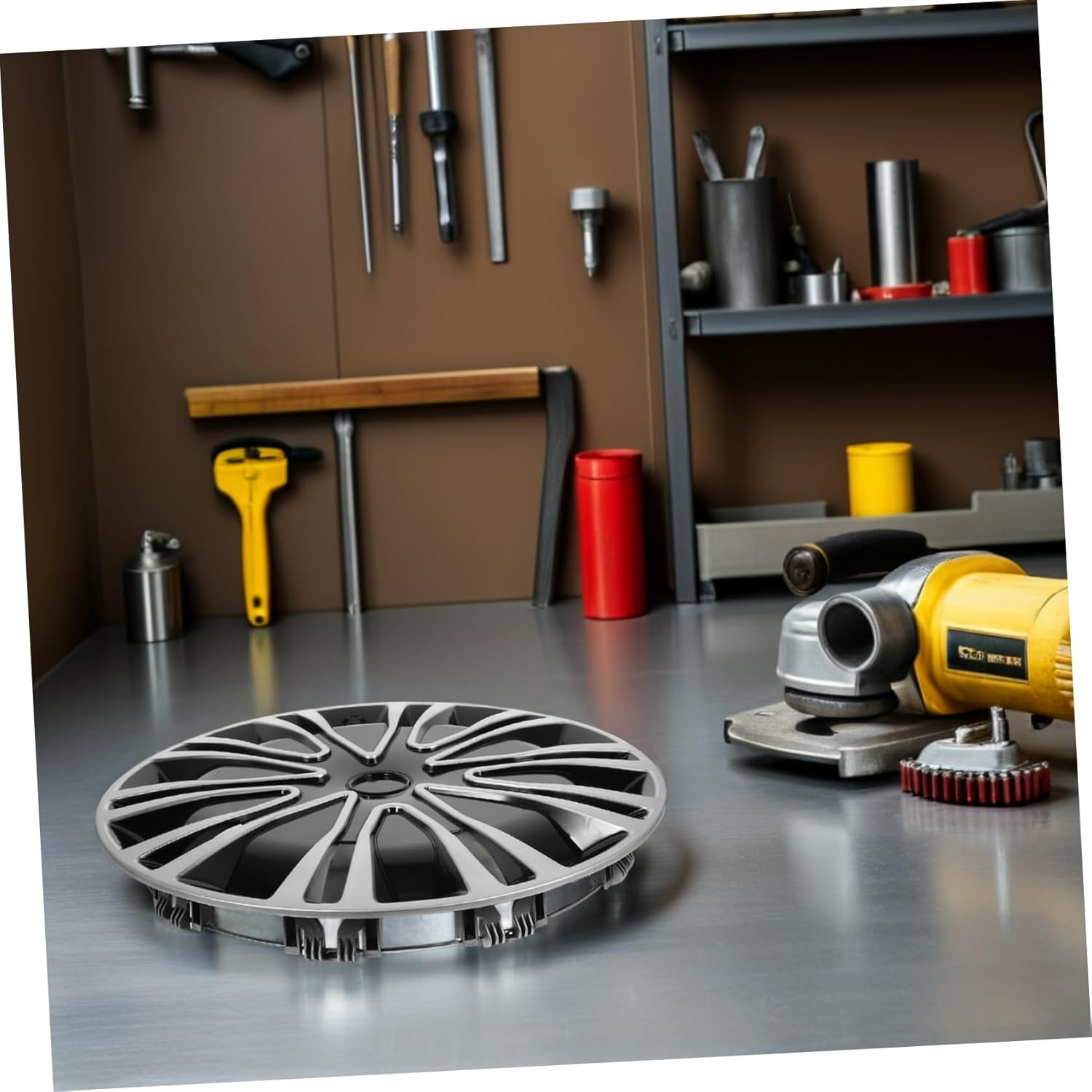 TOGEVAL 13 Inch Car Wheel Hubcaps Decorative Automotive Wheel Rim Covers Pp Material Easy to Install Universal Fit Water and Debris Resistant image number 5