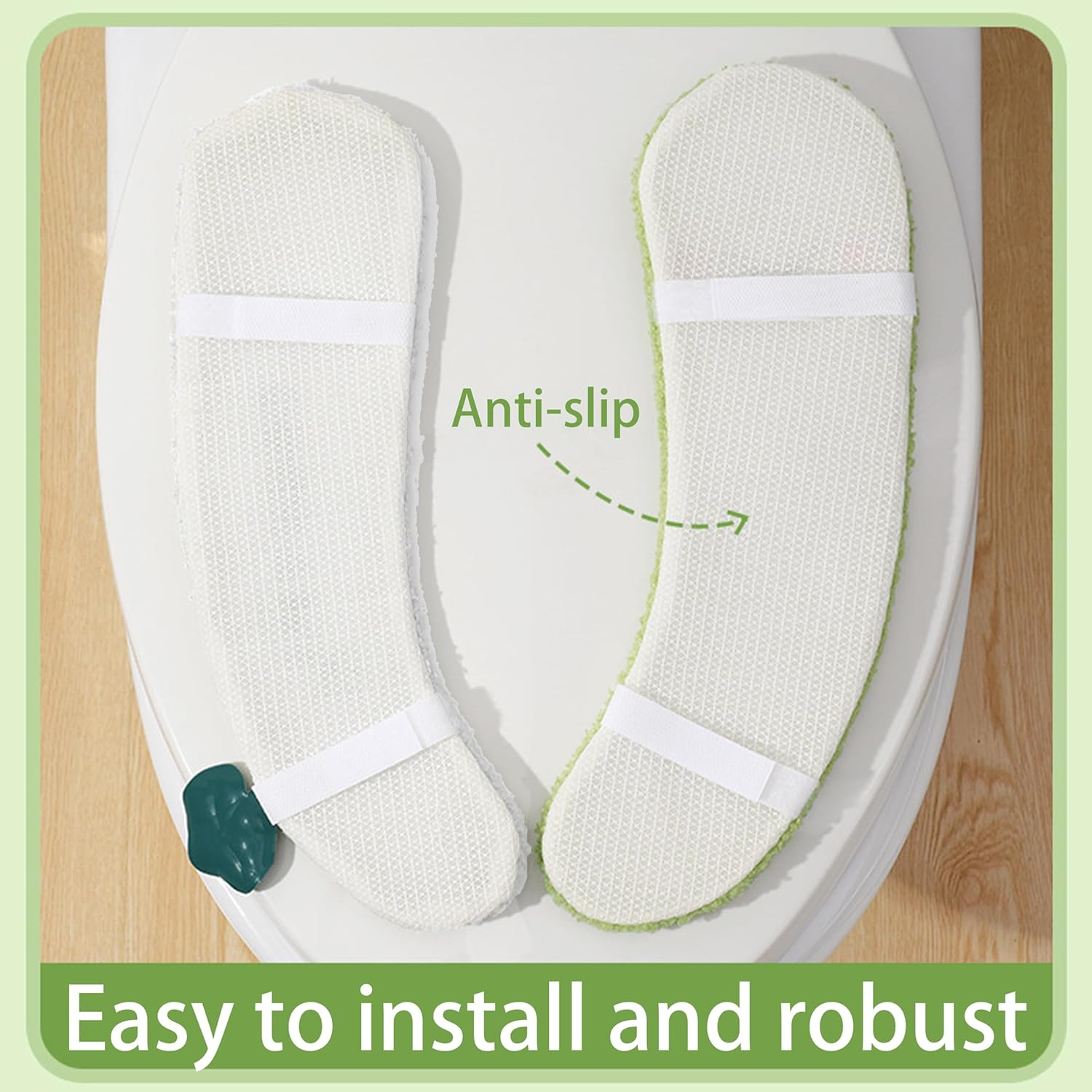 Cute Frog Toilet Seat Cover, Thickened Winter Warm Toilet Mat, Full Coverage, Soft & Comfortable, Universal Fit for All Toilet Types, Easy to Clean, Anti-Slip PU Backing image number 2