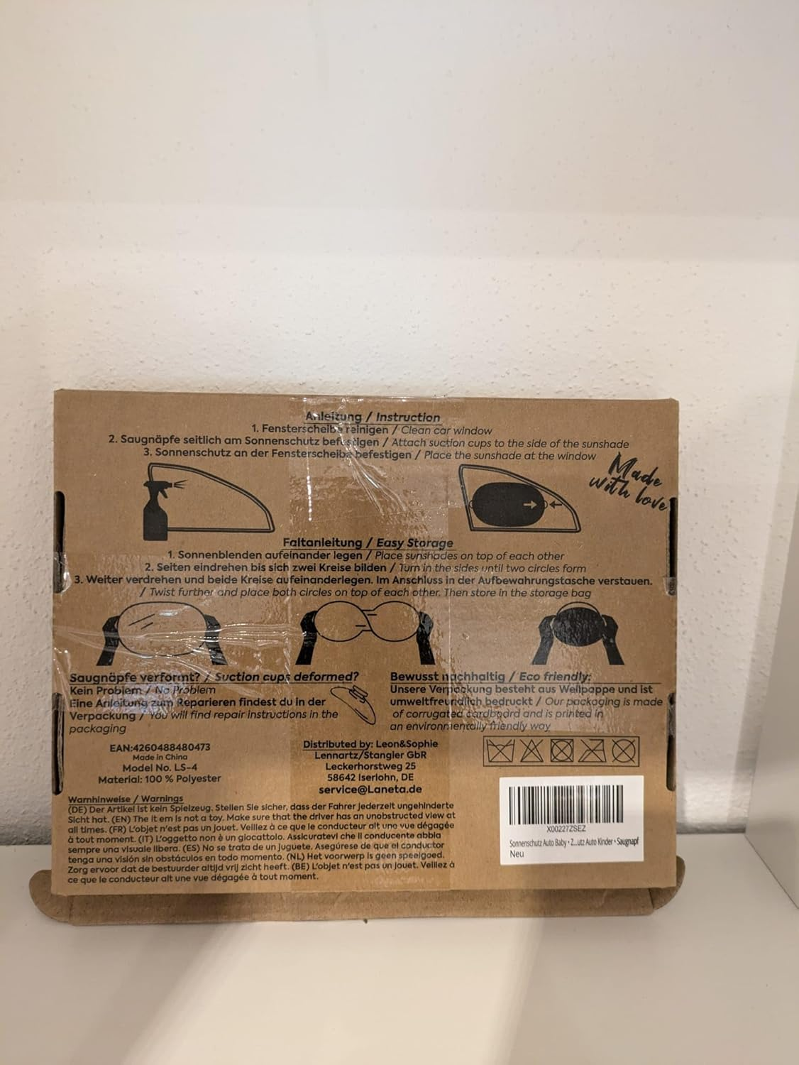 Laneta Leon and Sophie Car Sun Shade Baby Sun Shade for Car Window image number 2