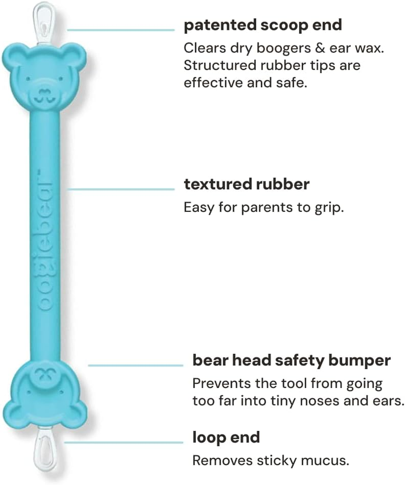 Oogiebear - Nose and Ear Gadget. Safe, Easy Nasal Booger and Ear Wax Remover for Newborns, Infants and Toddlers. Dual Earwax and Snot Remover - with CASE - Aspirator Alternative image number 5