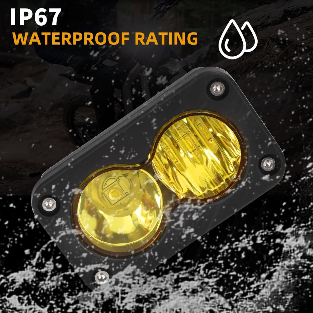 Dirtbike Headlight Kit for Sur-Ron Segway X260 Talaria Sting R MX4 PC Lens Motorcycle Yellow Light Bar Led Headlamp image number 5