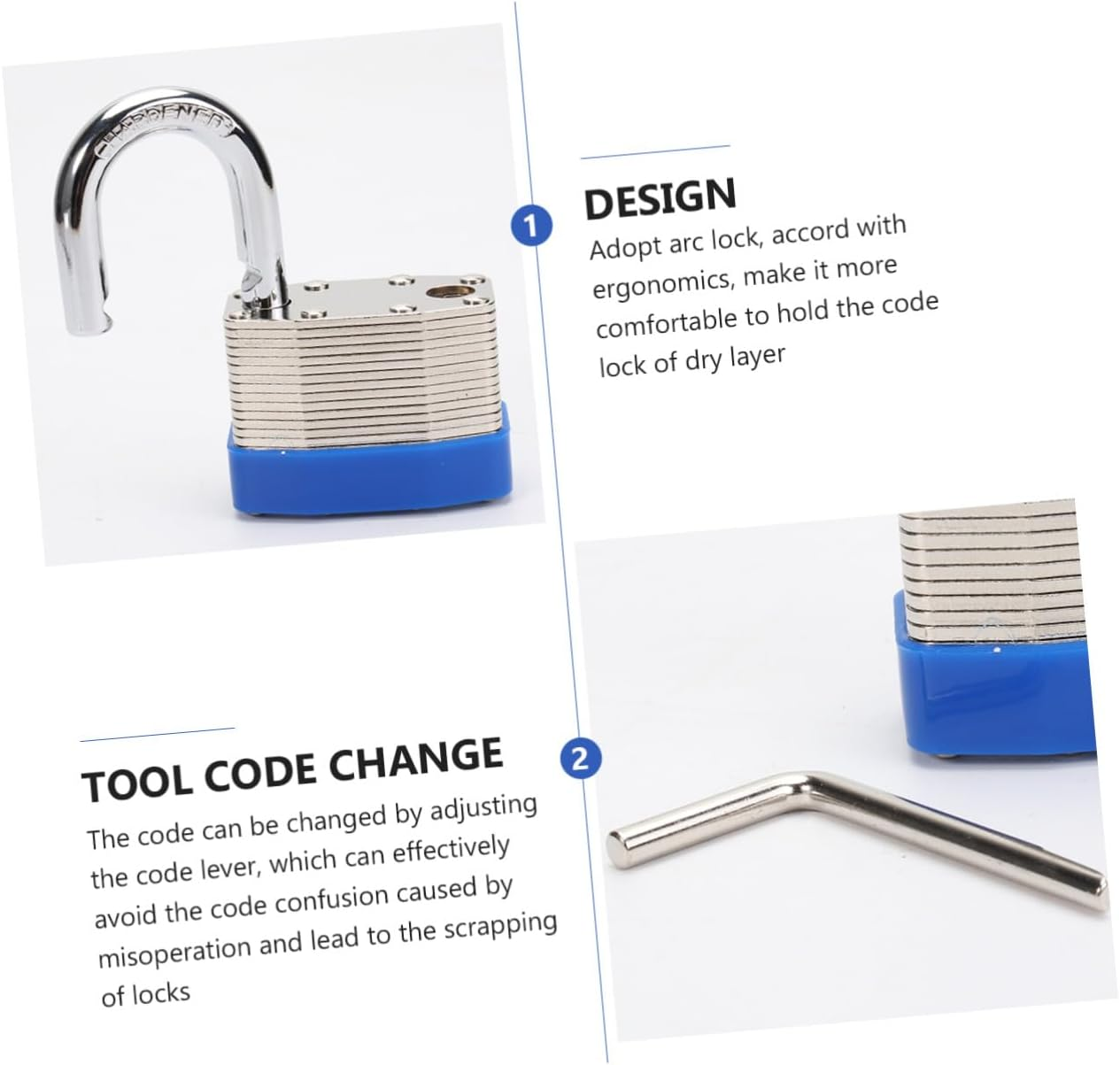 CLISPEED Four-Digit Password Padlock Luggage Lock for Traveling Combination Security Lock Use on Suitcase Bag Gym Locker Toolbox Outdoor Equipment