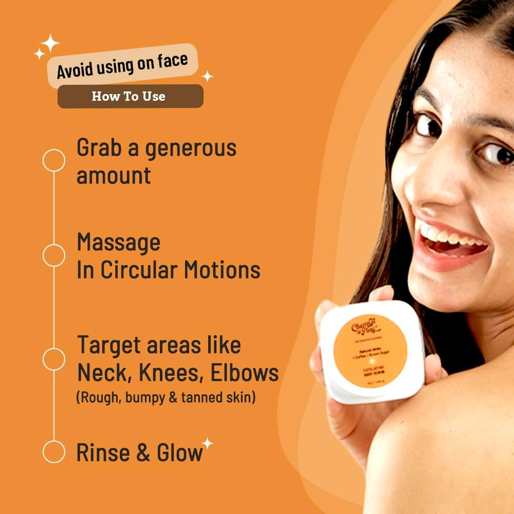 Chemist at Play Exfoliating Body Scrub for Removing Tan & Dead Skin Cells | Rough & Bumpy Skin| Tanned & Pigmented Skin | for Smooth| Soft & Bright Skin | Natural Ahas | Coffee 2.6 Fl Oz. image number 5