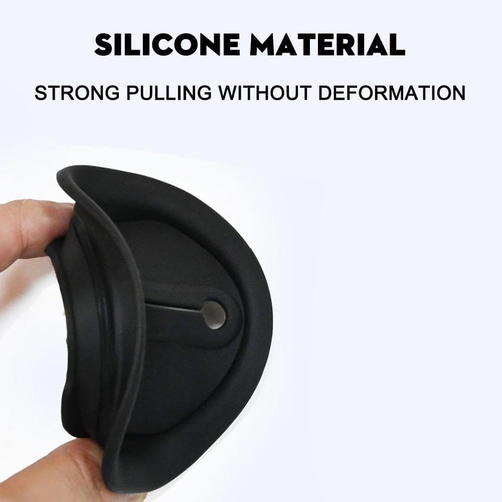 Silicone Door Lock Strike Protector, Silent Shock Absorption Lock Accessories, Rust-Proof Cover Parts Protective Pads for Most Car Models, Black image number 5