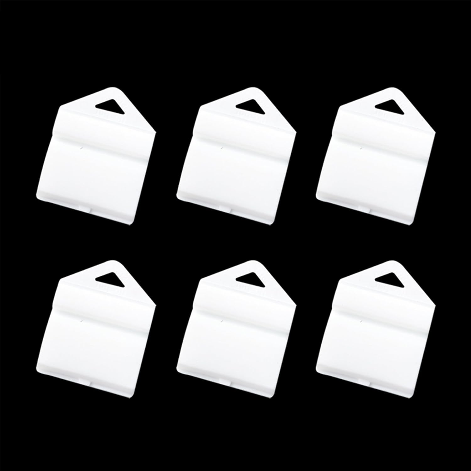 6&times;White L & P Plate Holder Clips - Number Plate Mounting Kit for Cars - Durable Plastic Car Accessories image number 3