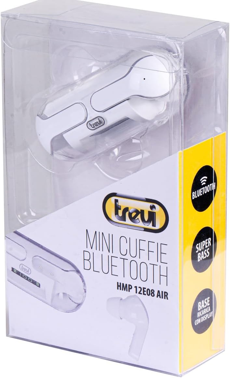 Trevi HMP 12E08 AIR Bluetooth Headphones with Magnetic Closure, Built-In Microphone, Multifunction Touch Control, Rechargeable Battery, Storage/Charging Station, 4 Hours Runtime, Type-C image number 3