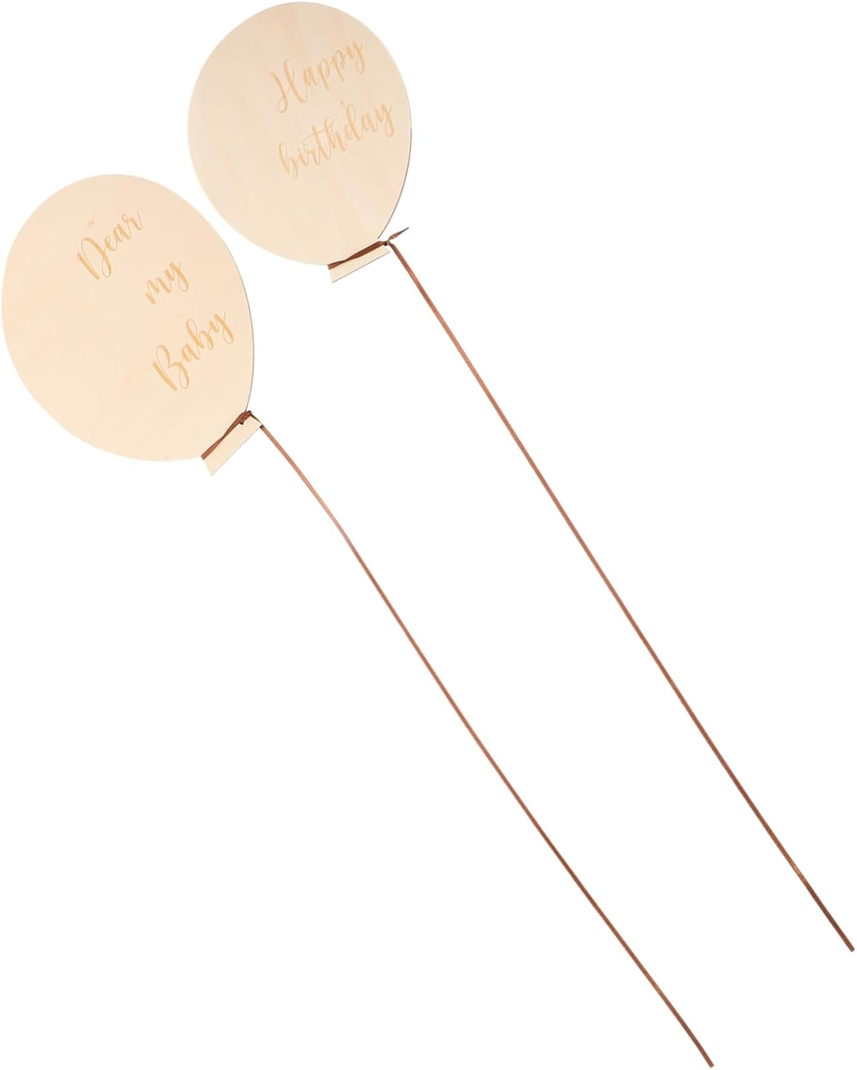 Hohopeti 2Pcs Wooden Milestone Cards DIY Month Milestone Sign for Newborns Cherished Souvenir for Girl Boy for Photography and Home Decoration image number 2