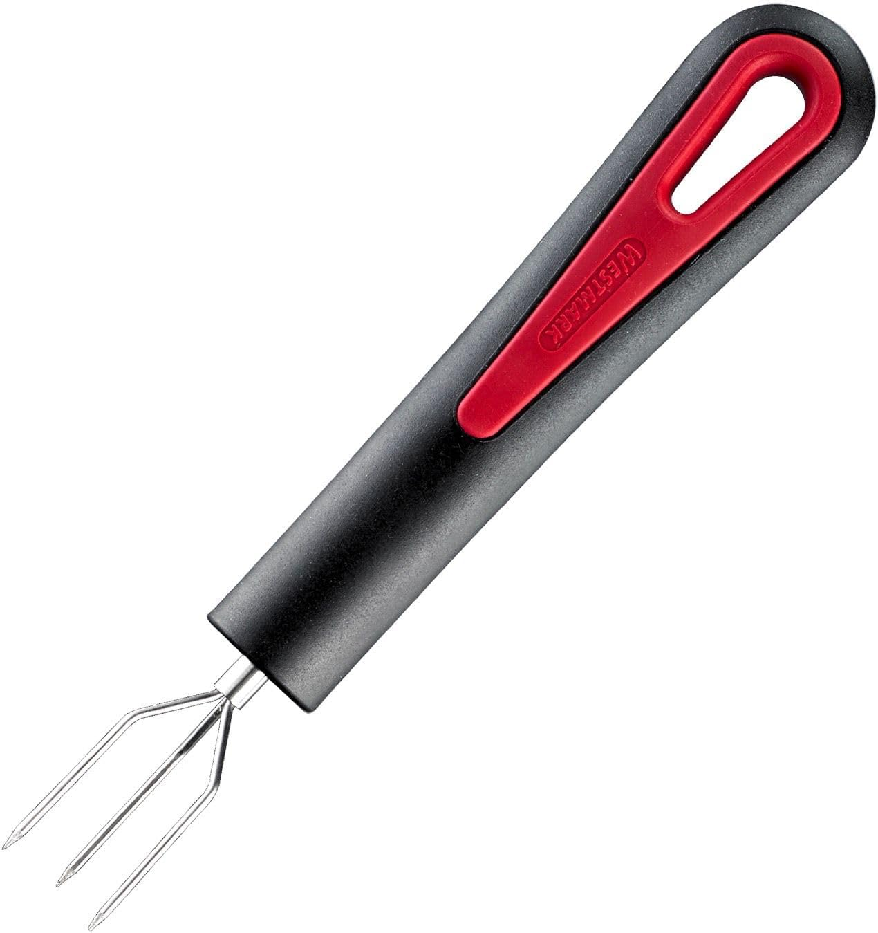 Westmark Jacket Potato Fork with 3 Prongs, Stainless Steel/Plastic, Gallant, Black/Red, 29142270, 16.3 X 2.7 X 2 Cm