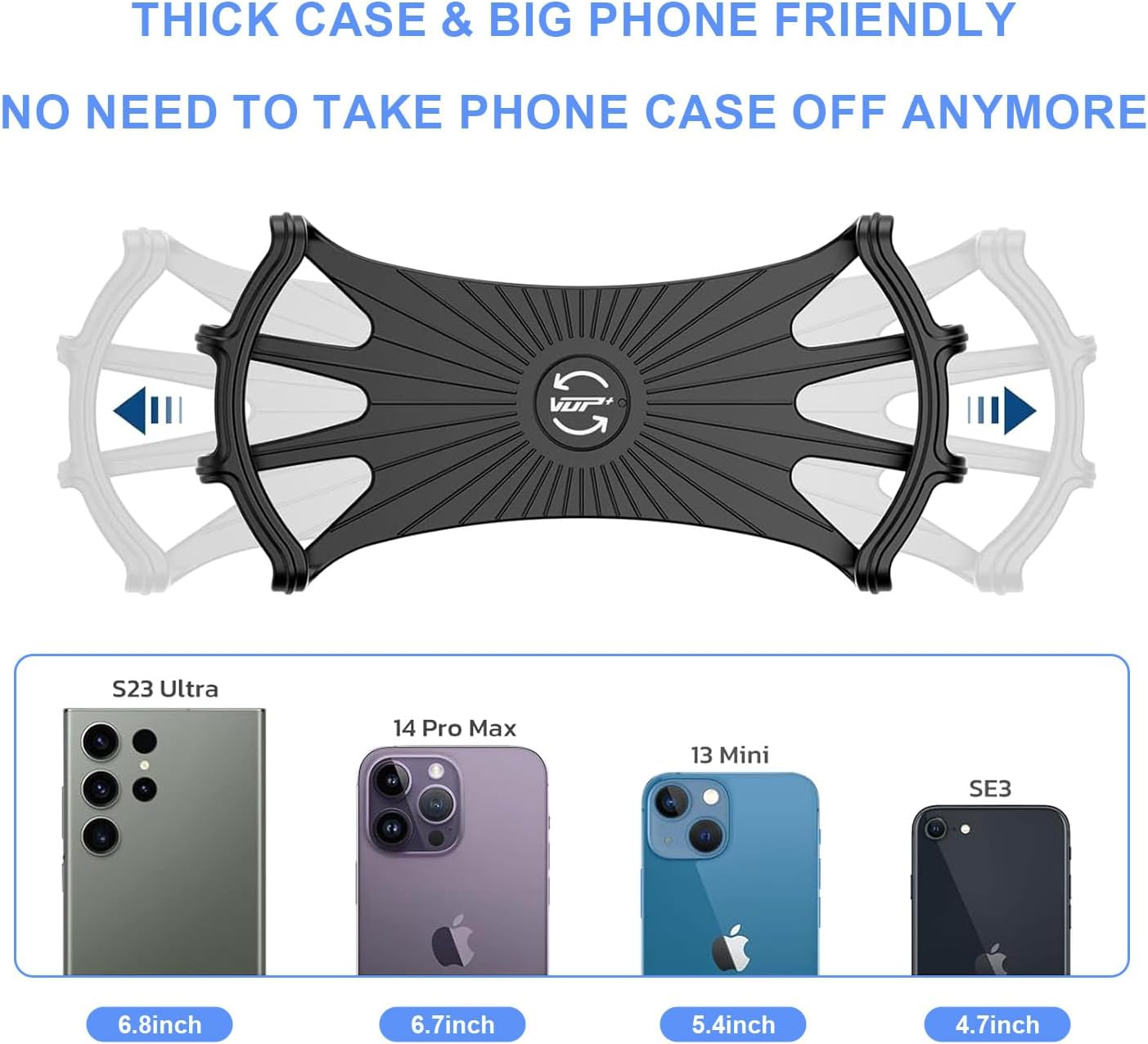 Bike Phone Holder&mdash;Elastic Silicone Build, Shockproof&mdash;For Bicycle/Electric Scooter Navigation&mdash;Ideal for Urban Riders, Fitness Lovers&mdash;Fits Electric Scooter Phone Holder (2Pcs, 360&deg; Rotatable image number 6