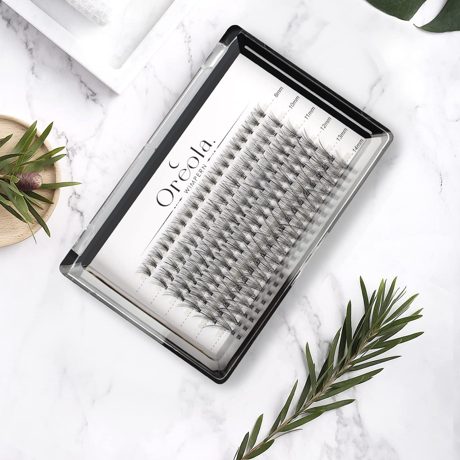 Oreola False Eyelashes Natural Lashes Cluster for DIY at Home Ultra-Light Individual Cluster Lash Extensions 0.07C Curl 8-14Mm image number 1