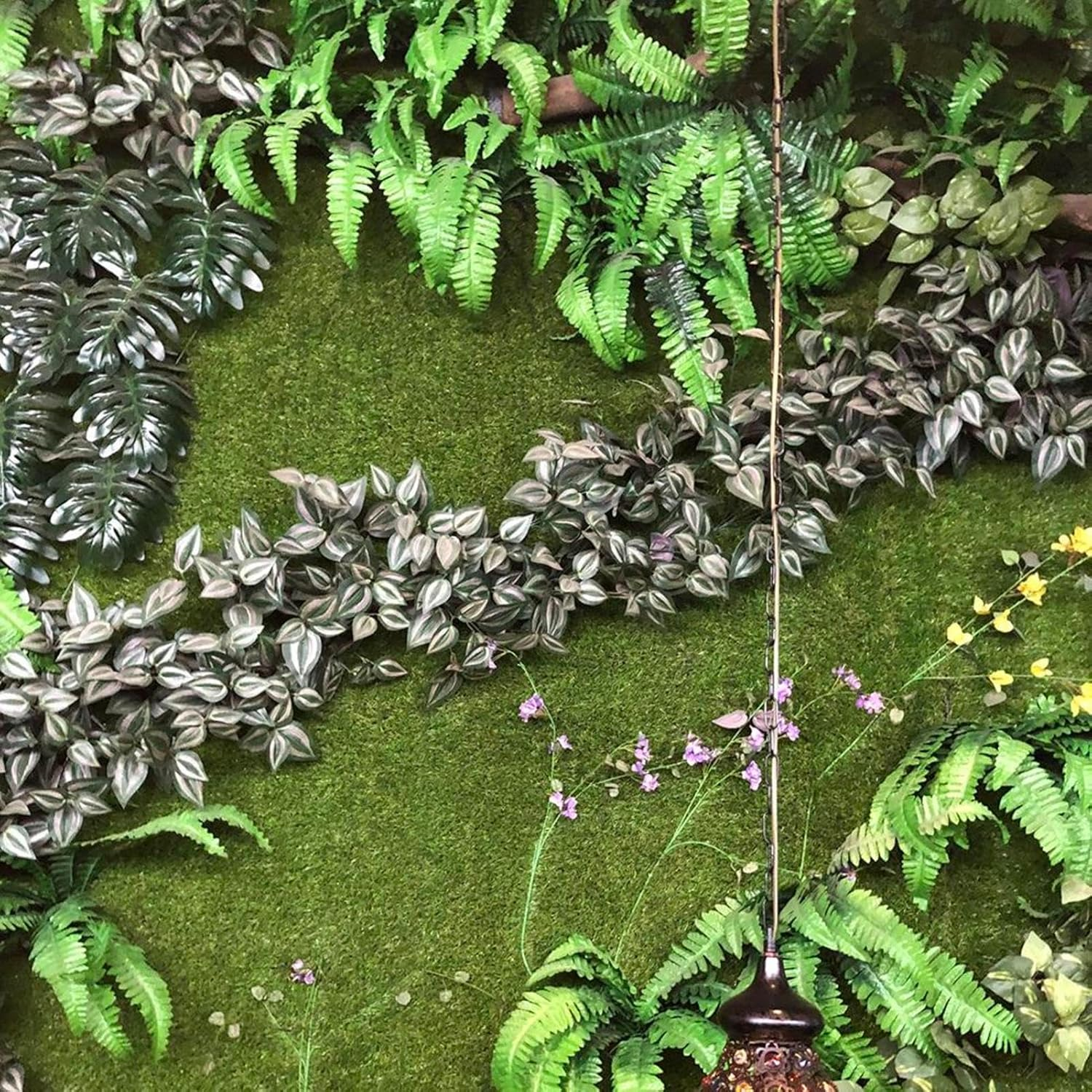 Artificial Grass Wall Decor - Realistic Balcony Decor | Artificial Boxwood Panel Topiary Hedge Plants Privacy Hedge Screen Sunscreen Sunscreen Artificial Hedge Fence, Eco-Friendly Wall Plants | image number 1