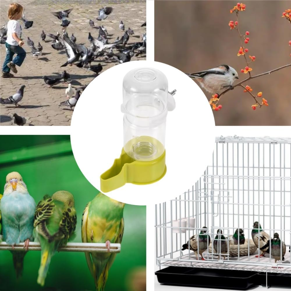Naisfei Water Dispenser,140Ml Automatic Bird Water Feeder for Parrots, Pigeons, and Small Birds, Transparent Bottle with Secure Cage Mount, Durable Pet Bird Supplies, Ideal for Birdcage Accessories image number 2