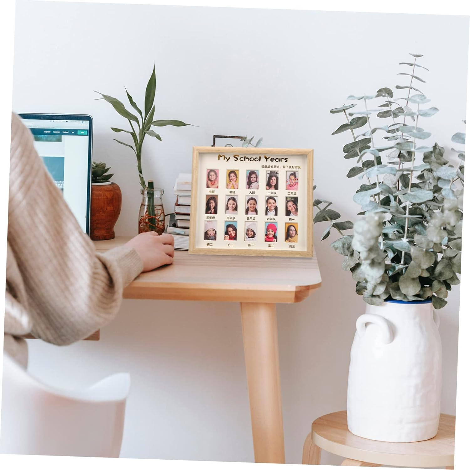 School Years Collage Frame for Durable Photo Display Design Natural Color for Home Decoration and Moms Must Haves image number 2