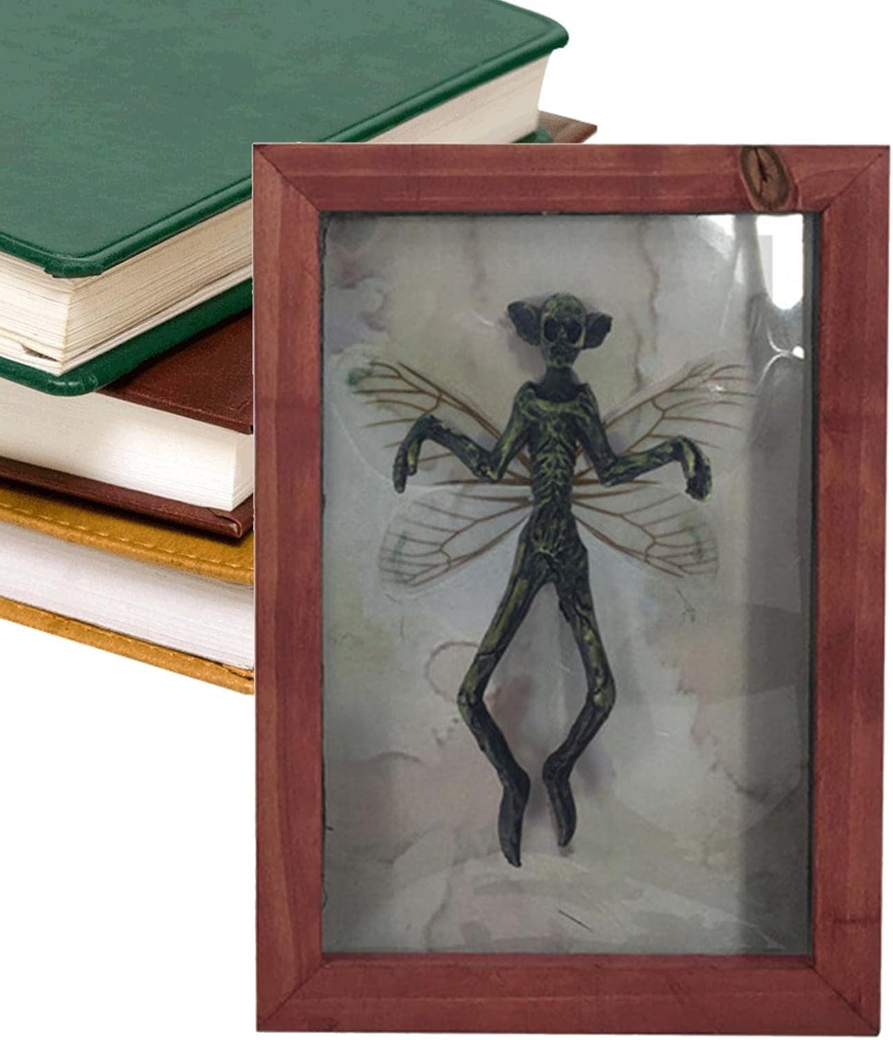 Mysterious Ghost Specimen Photo Frame - Halloween Bat Specimen Display, Gothic Style Resin Frame | Decorative Wall Hanging for Ghost Festival, Taxidermy Art, Dark Wind Home Ornament, Personality Decor image number 6