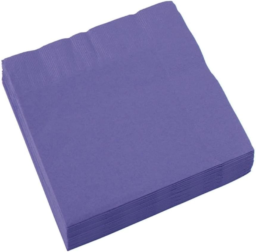 Amscan 2PLY Napkins 20 Pieces, 33 Cm Length, Black