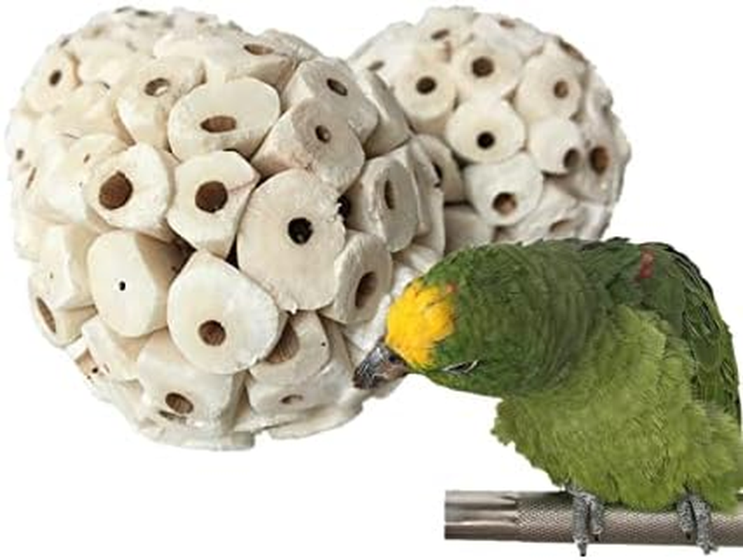 3 Pack Natural Sola Balls and Soft Chew Toy for Parrot Budgie Finch Macaw 6Cm image number 4