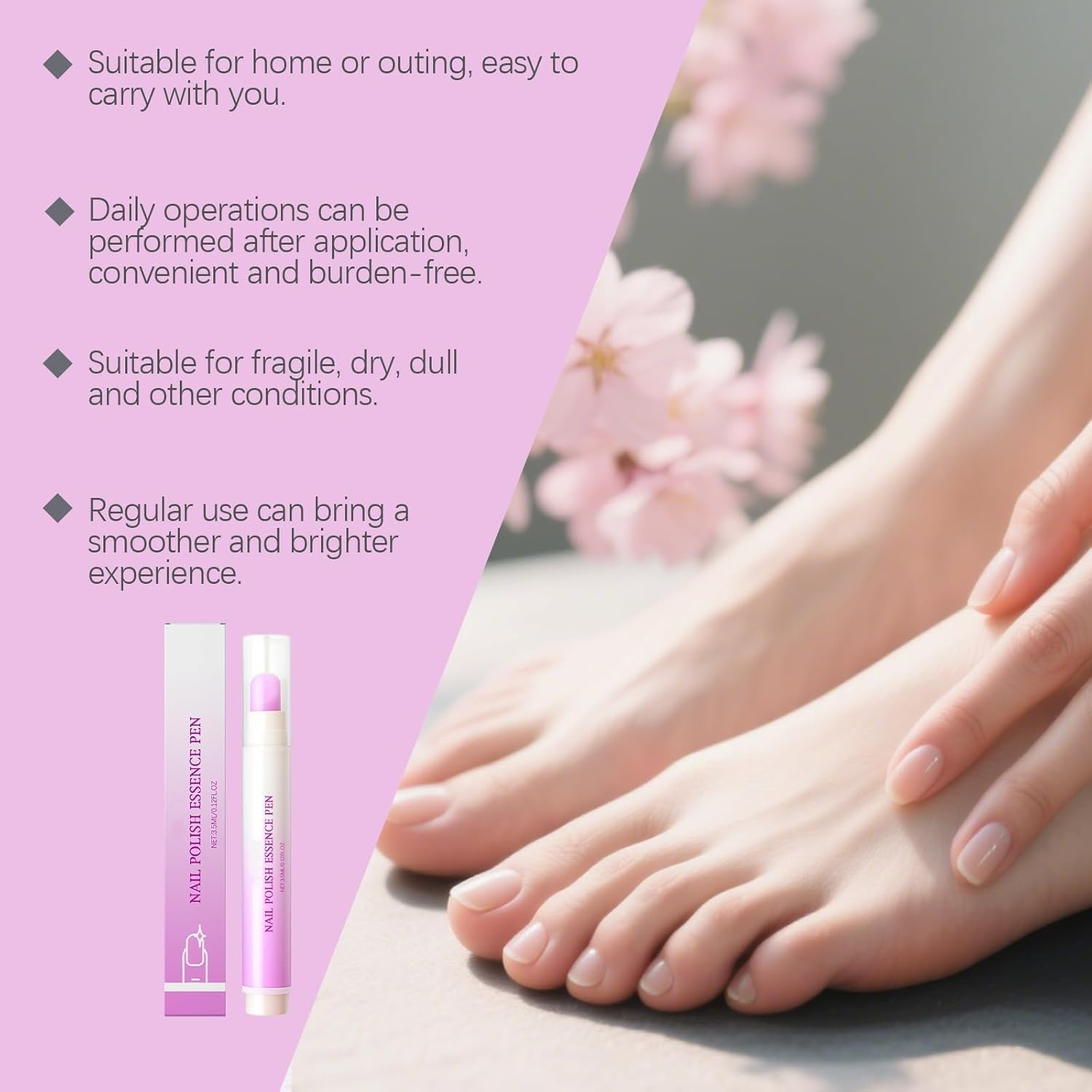 Nail Polish Essence Pen, Strengthener & Growth Treatment for Weak/Damaged Nails, Oil Pen for Nourishing, Hydrating and Restoration Fingernails & Toenails,Fast Absorbing,Easy to Use (10PCS) image number 4