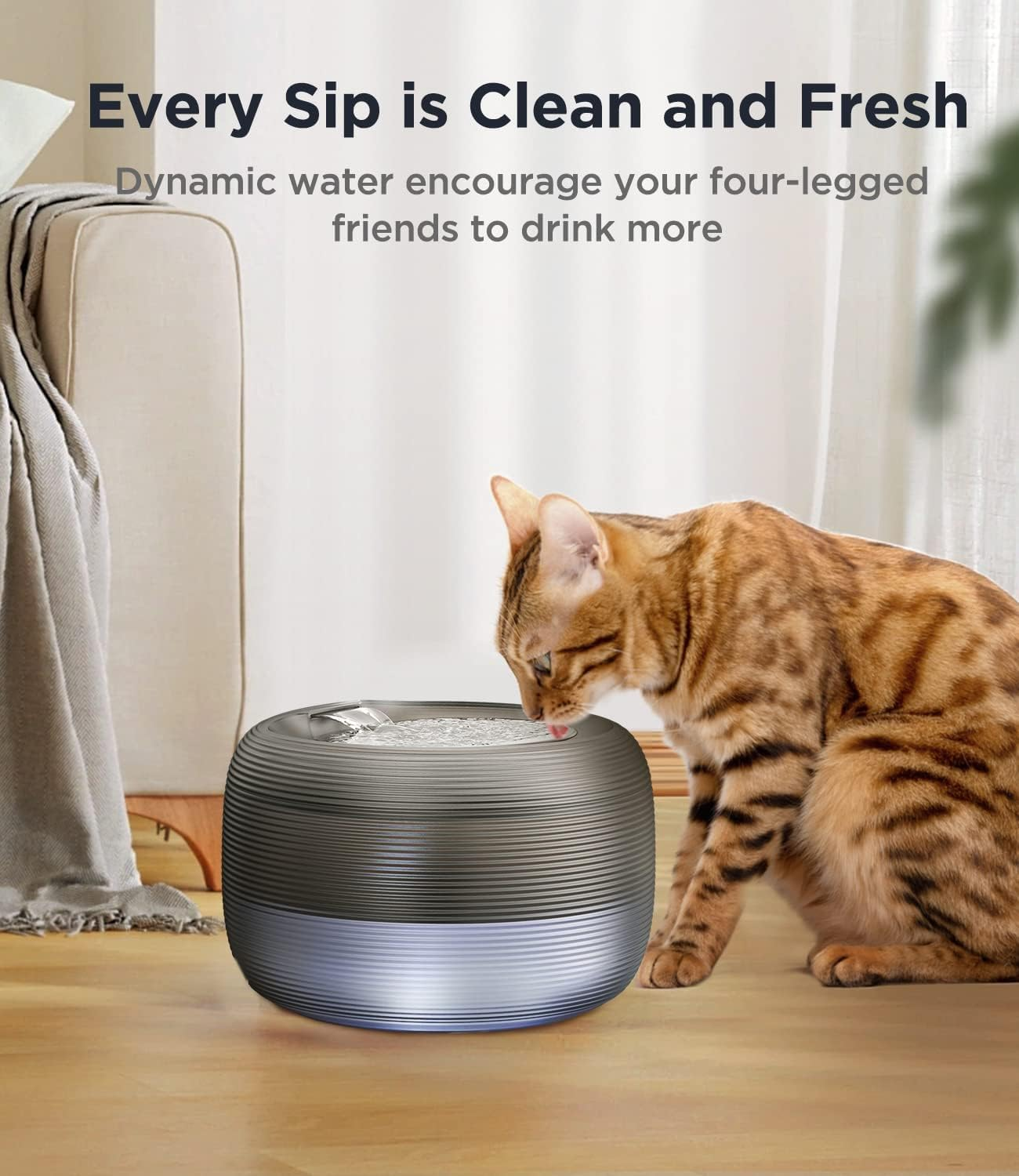 6 Pack Cat Fountain Replacement Filter & Pump Sponges Replacement Pet Water Fountain for 84 Fl Oz/2.5 L Cat (F-016B) image number 2