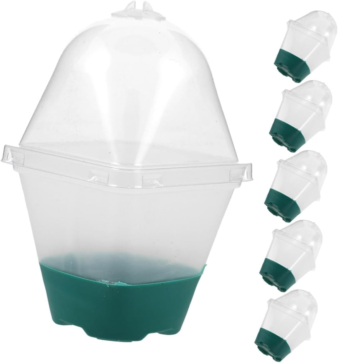 SUPVOX 6Pcs Seedling Tray Humidity Dome Small Reusable Plant Pots for Indoor Gardening Supplies Starter Pots for Plants