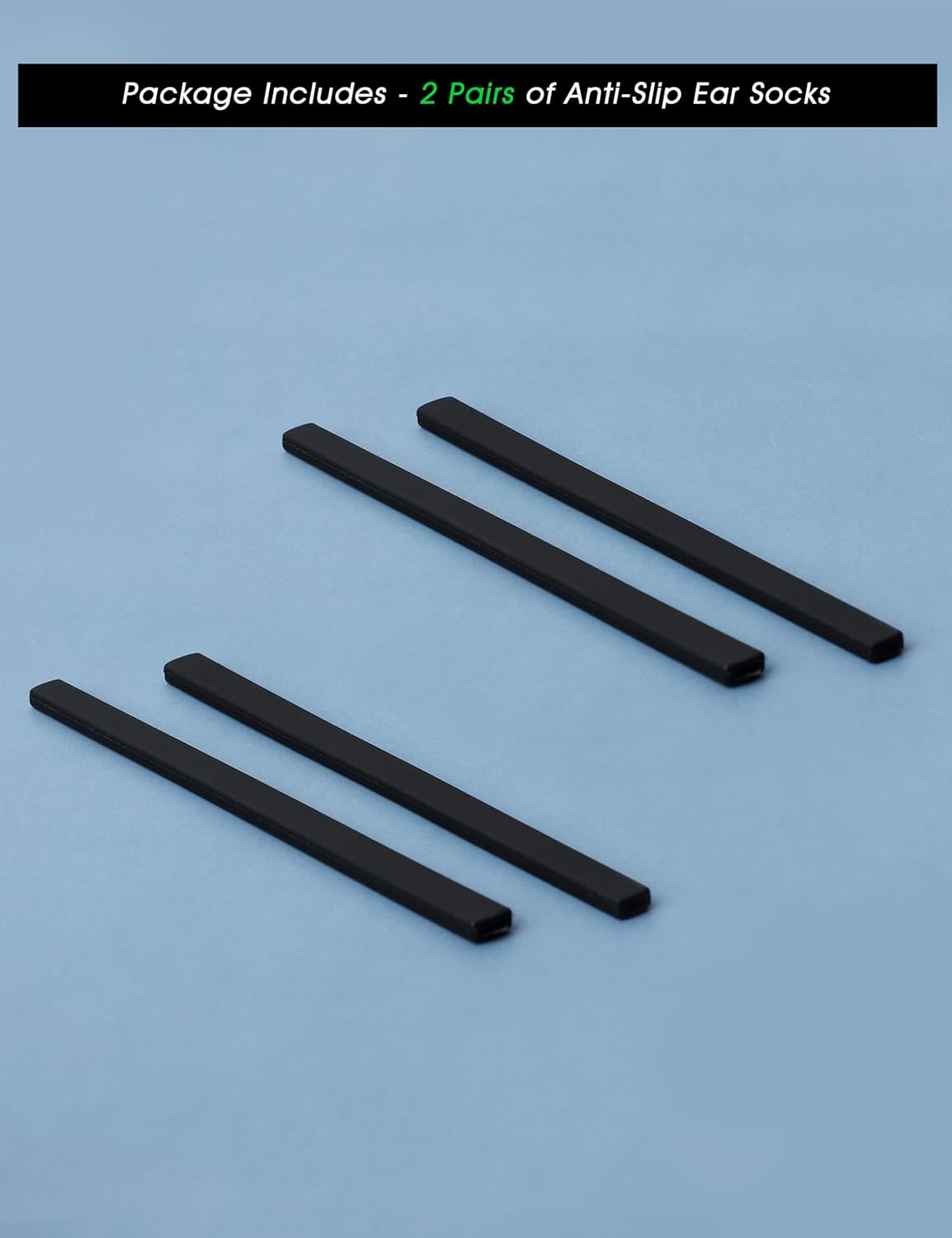 Acefrog Upgraded Soft Silicone Replacement Temple Sleeve Ear Socks for Oakley Tincup Glasses Sunglasses Perfectly Fit, Black image number 4