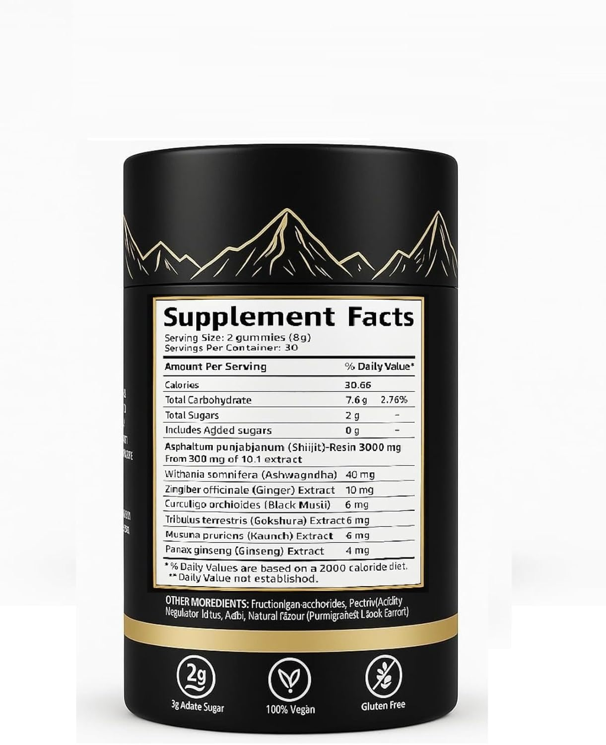 Pure Himalayan Shilajit Gold Gummies &ndash; 60 Vegan Gummies with Fulvic Acid & 85+ Trace Minerals &ndash; Energy, Focus & Immunity Booster &ndash; Organic Resin Alternative &ndash; Non-Gmo, Gluten-Free Supplement image number 3