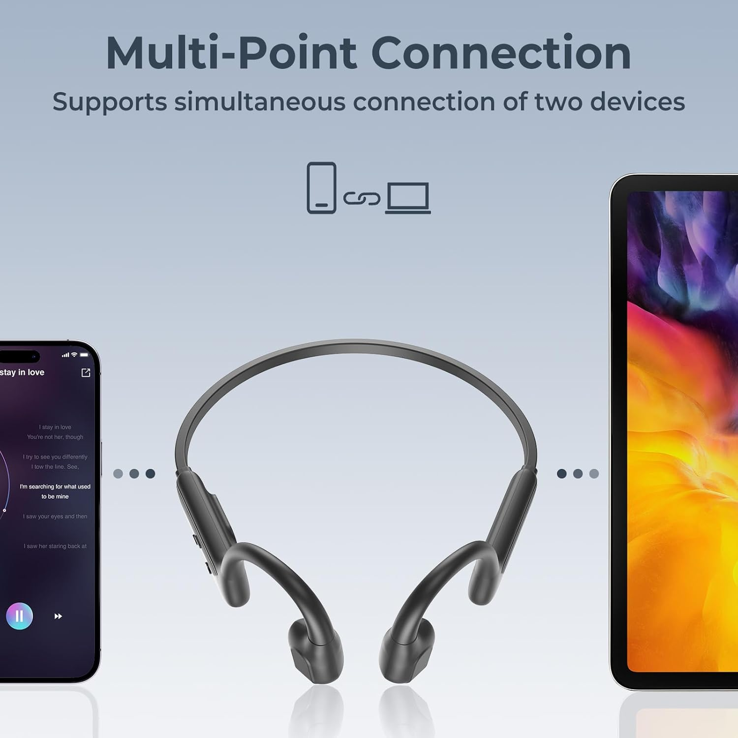 Relxhome Translator Headphones, Bluetooth 5.3, IPX5 Waterproof, 50 Hours Play Time image number 6