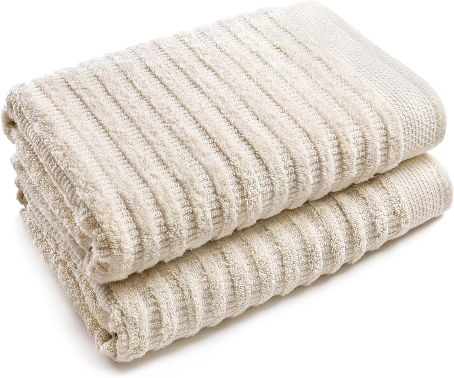 Softerry Pure Organic Cotton Bath Towel Set - 100% Soft Cotton - Extra Absorbent and Durable - 500 GSM Quick Dry - Luxury Hotel & Spa Quality - Fade Resistant - Eco Friendly (Natural, Set of 8)