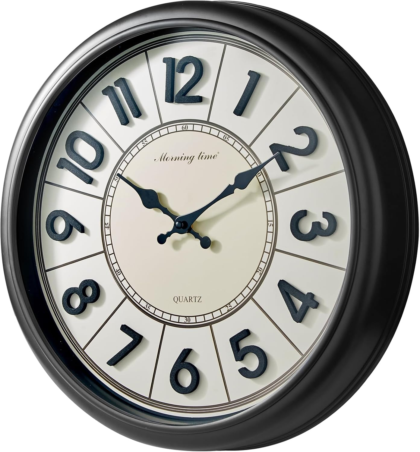 40Cm Wall Clock, round with 3D Numerals, Large Wall Clock, Battery Operated, Modern Decor for Home, Office, and Living Room image number 5