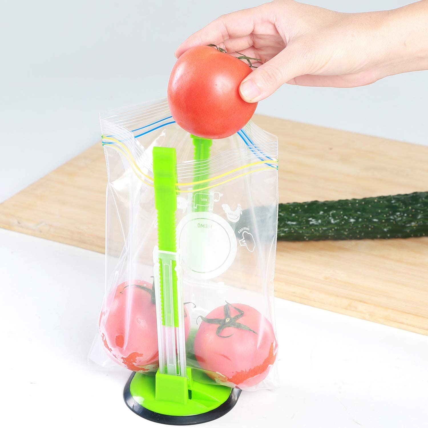 TAO Cicada Baggy Rack-Pack of 2 Hand Free Storage Bags Clip, Plastic Bag Bracket，No-Hands Food Storage Bag Holders image number 5