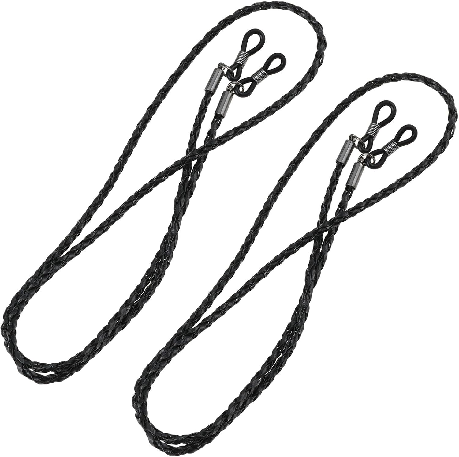 AS Axis Spindleon 2 Pcs Glasses Chain PU Leather Light Brown Hanging Rope 65Cm Suitable for Reading Glasses Sunglasses