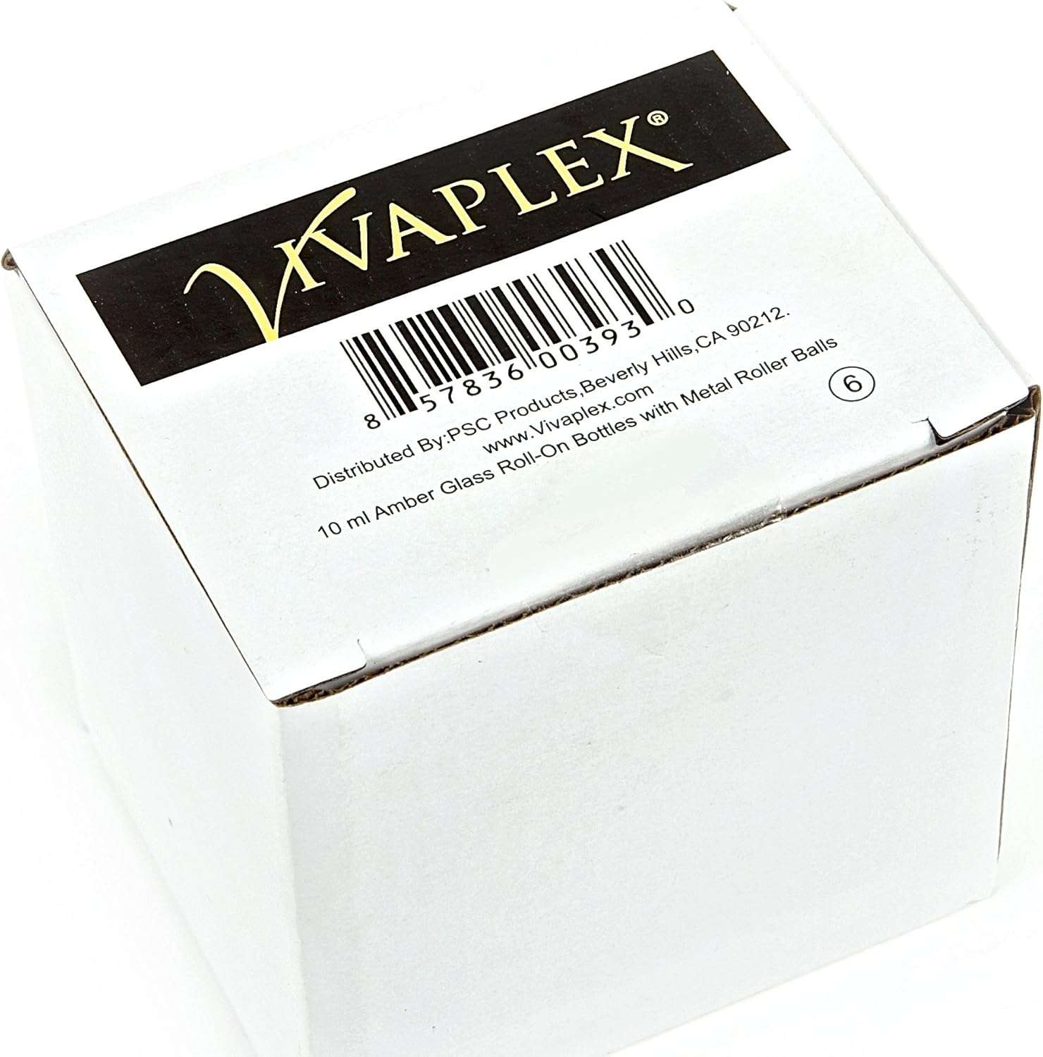 Vivaplex, 6, Amber, 10 Ml Glass Roll-On Bottles with Stainless Steel Roller Balls - .5 Ml Dropper Included image number 4