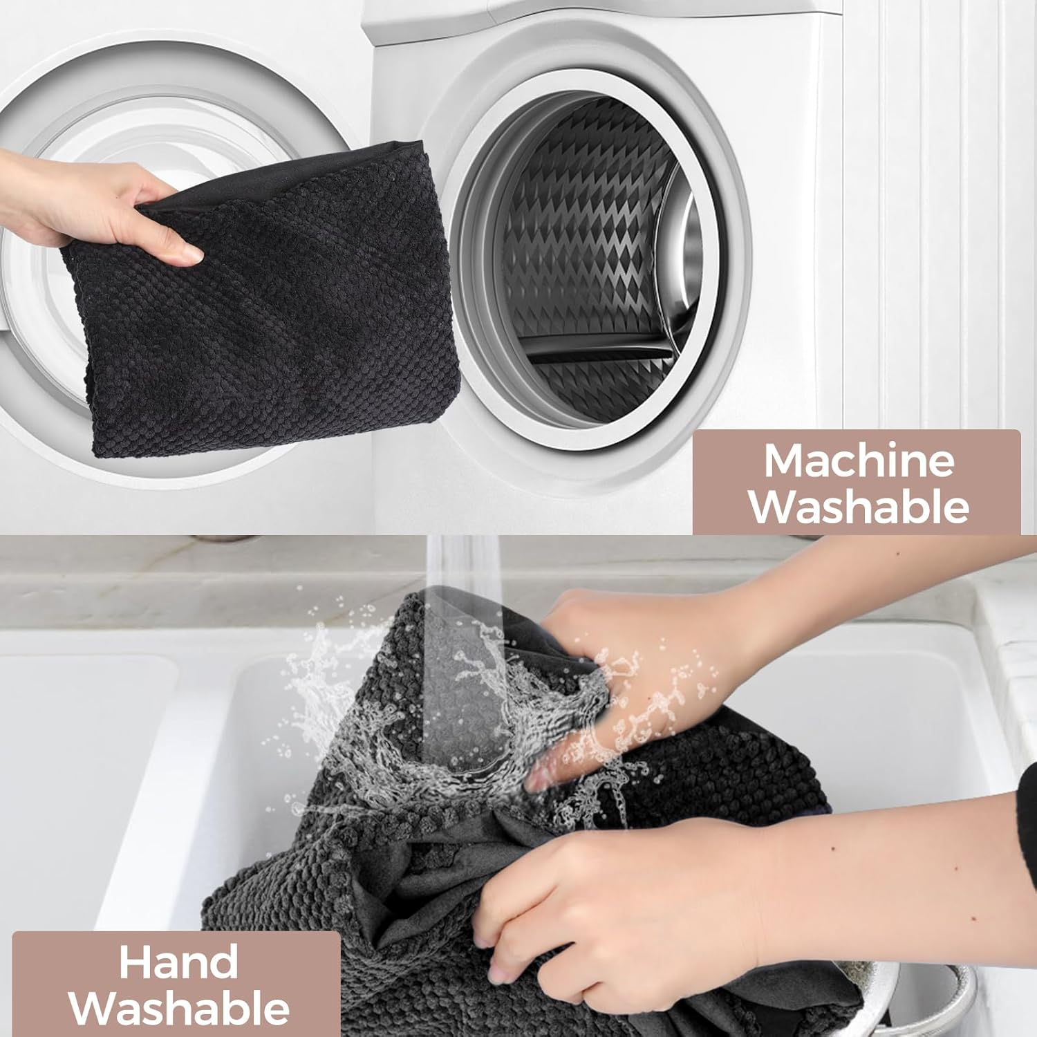 Kphico Foam Pet Stairs for Small Dogs and Cats, 2-Step Dog Stairs for Small Dogs, Non-Slip Puppy Stairs Pet Steps for Beds and Couches - Send 1 Pet Hair Remover Roller, Black image number 2