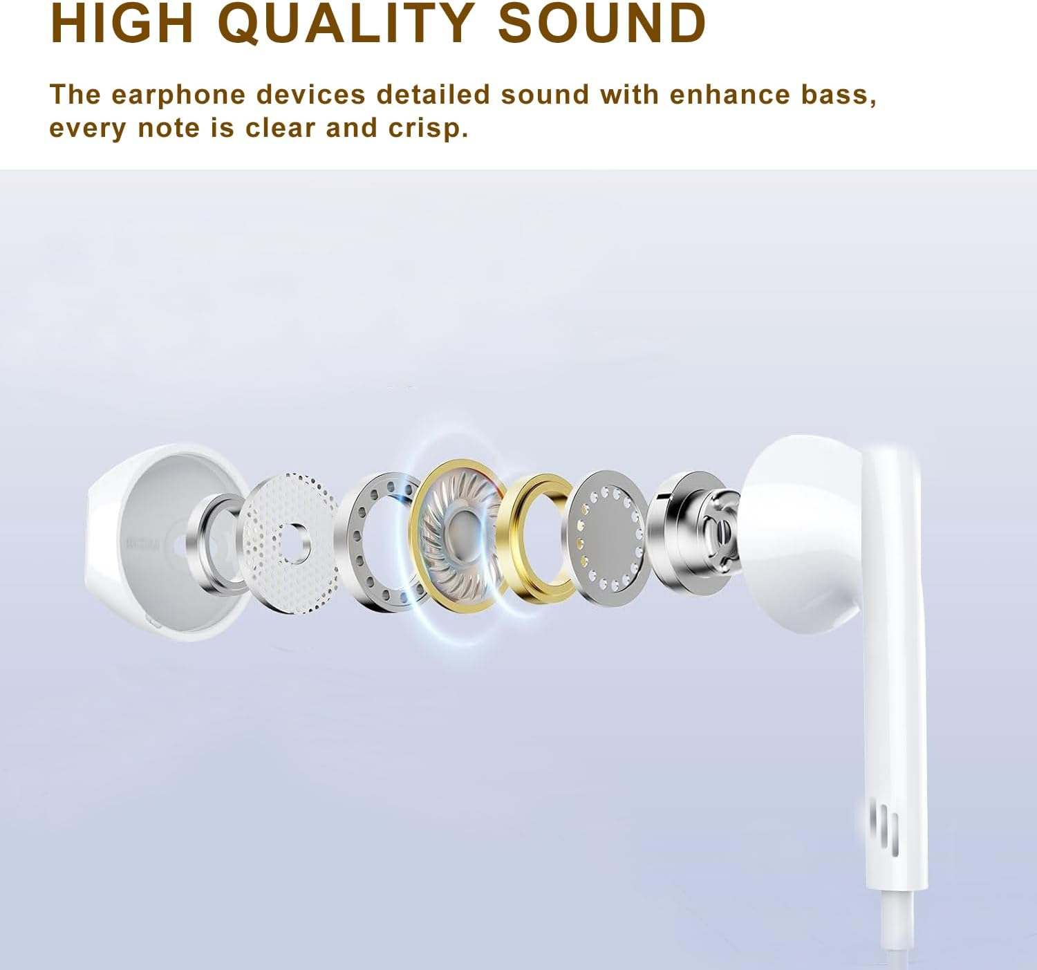 2 Pack of USB C Headphones for Iphone 16/16 Pro/16 Plus/16 Pro Max/15/15 Plus/15 Pro/15 Pro Max,Usb Type C Earphones Hifi Stere, Wired Earbuds with Microphone & Volume Control image number 1