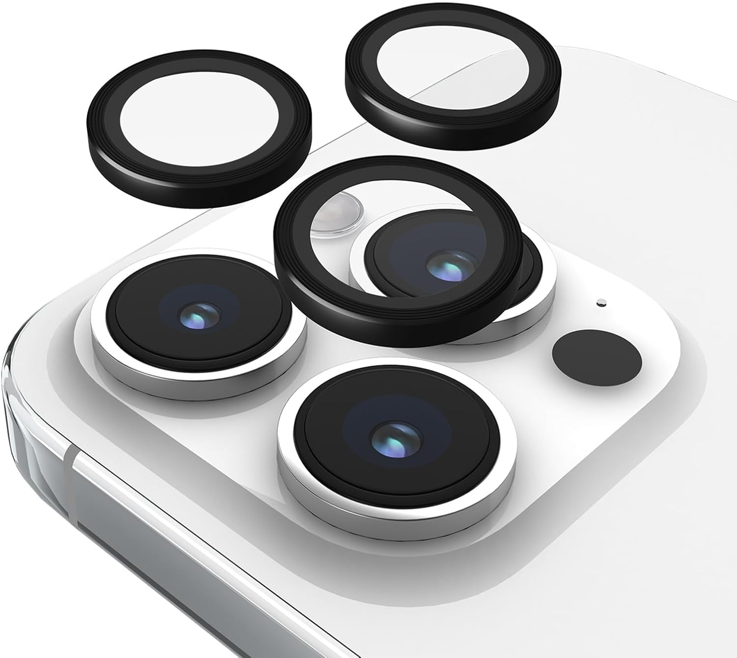 Case-Mate Camera Lens Protector W/Twinkle Rings for Iphone 15 Pro Max/Iphone 15 Pro - Double Tempered Glass - Durable, Anti-Scratch - Ultra HD View W/Night Shoot, Bling, Case Friendly, Easy Install