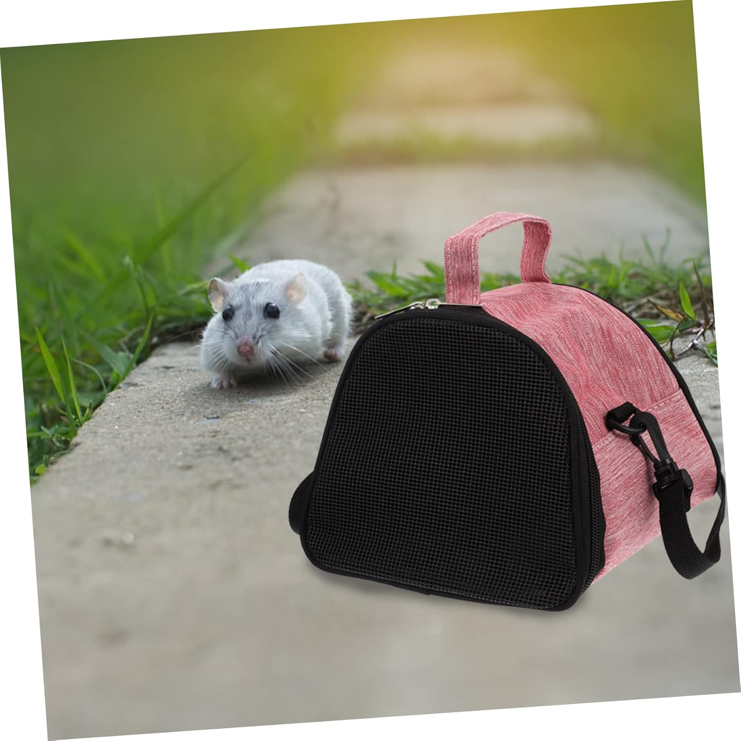 Ipetboom Pet Outing Bag Bunny Carrier Breathable Guinea Pig Travel Bag Travel Hamster Carrier for Hamster Outing image number 5