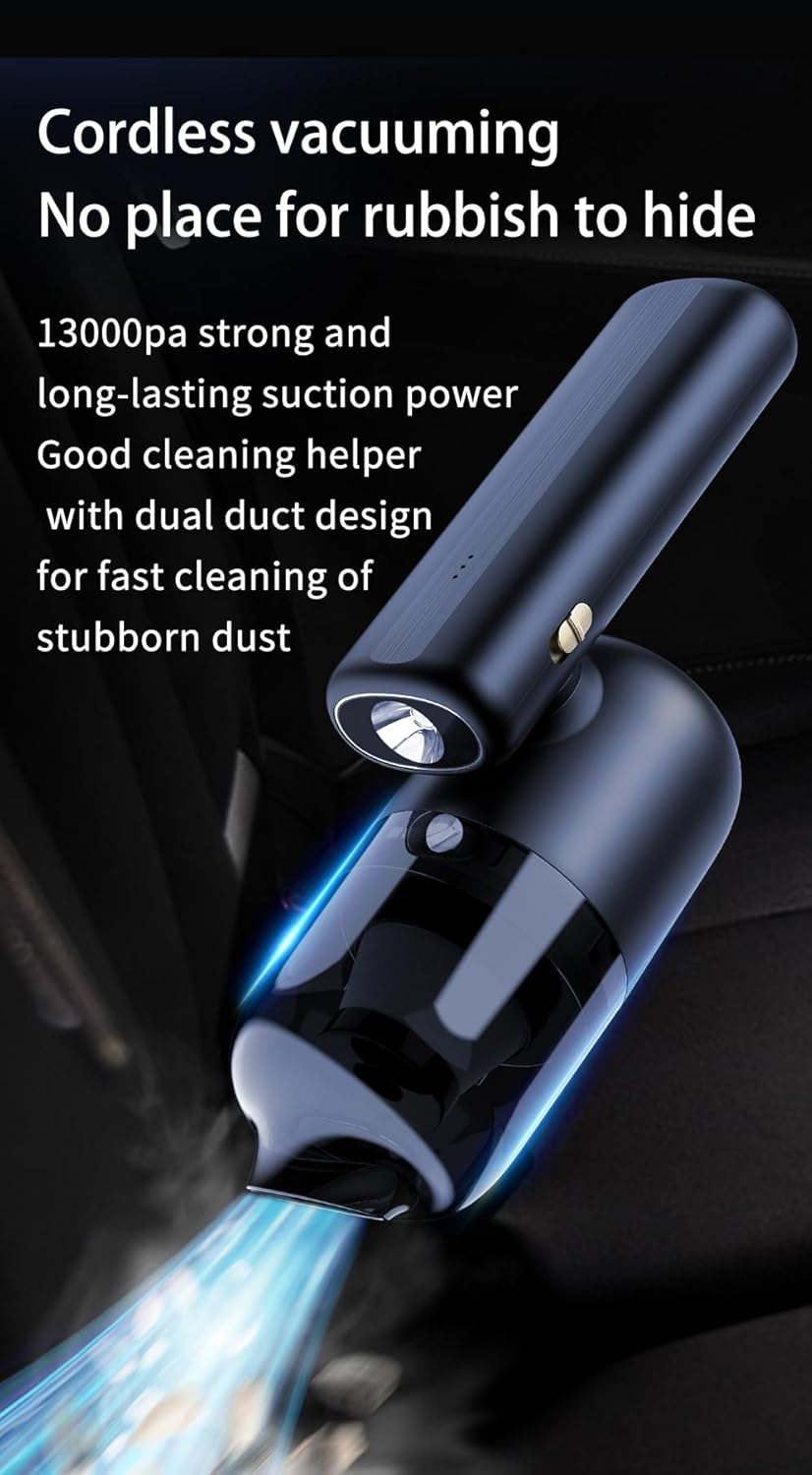 GALENPOO 10 in 1 Cordless Handheld Tire Inflator Vacuum Cleaner 150PSI 13000Pa Suction, 4000Mah Power Bank and Emergency Light, Fits Car Truck Motorcycle Bike Tire Balls, Portable Air Compressor image number 1