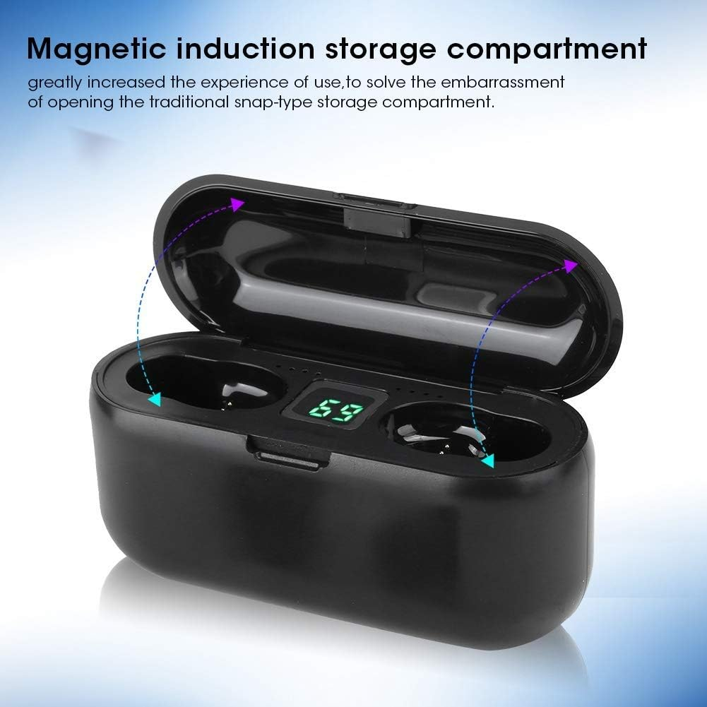 Wireless Bluetooth Earphones, In-Ear True Wireless Headphones, F9 Touch Binaural Earbuds with LED Digital Display, Surge Subwoofer, Hifi Sound. image number 2